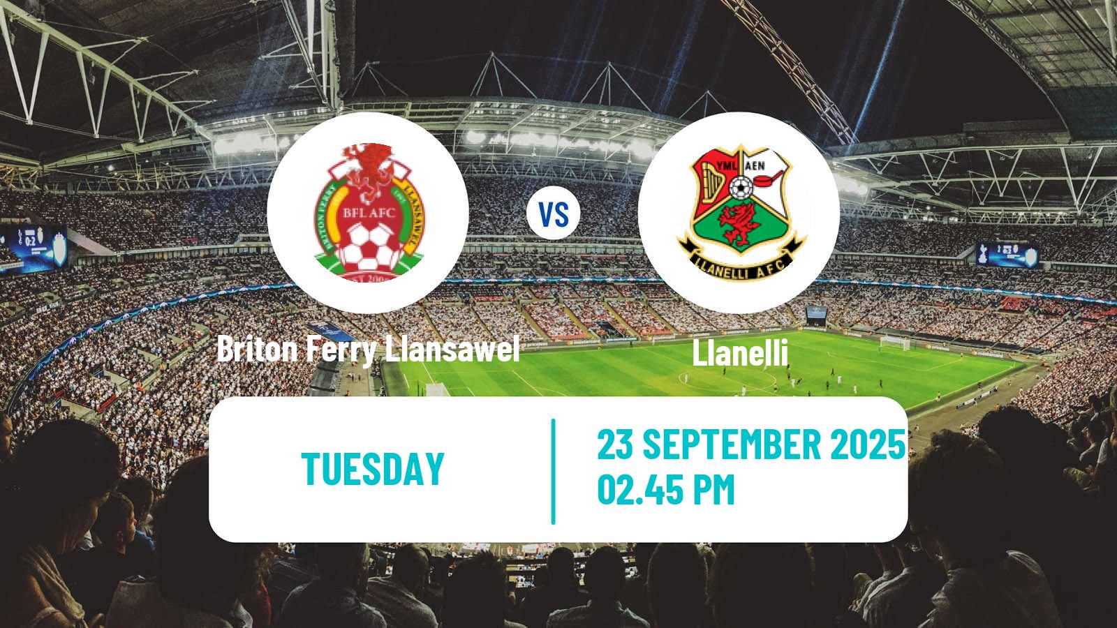 Soccer Welsh Cymru Premier Briton Ferry Llansawel - Llanelli