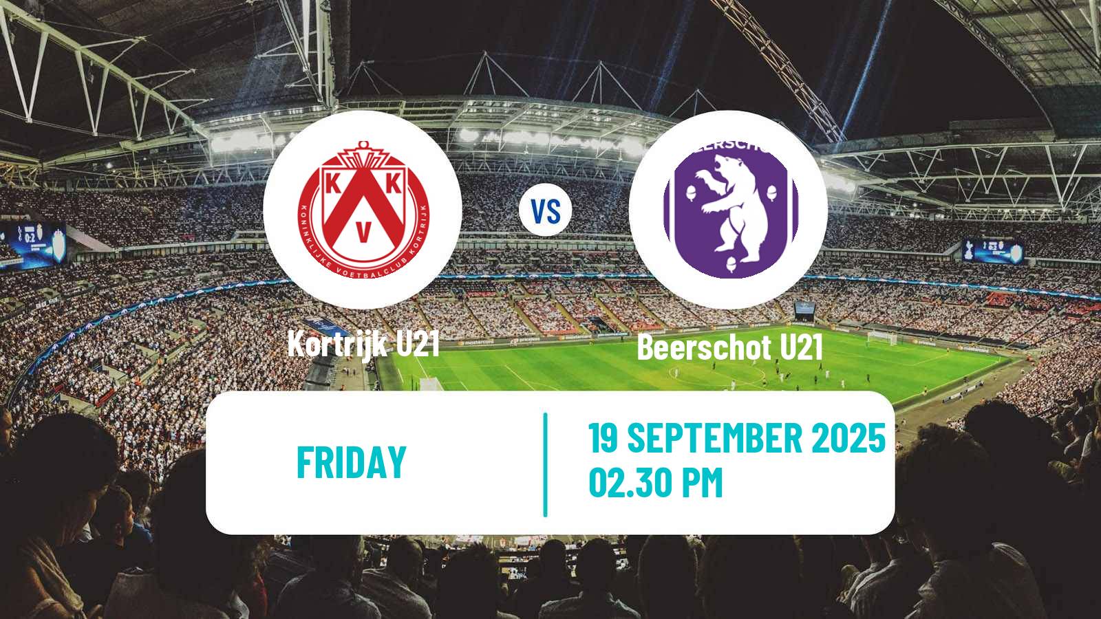 Soccer Belgian Pro League U21 Kortrijk U21 - Beerschot U21