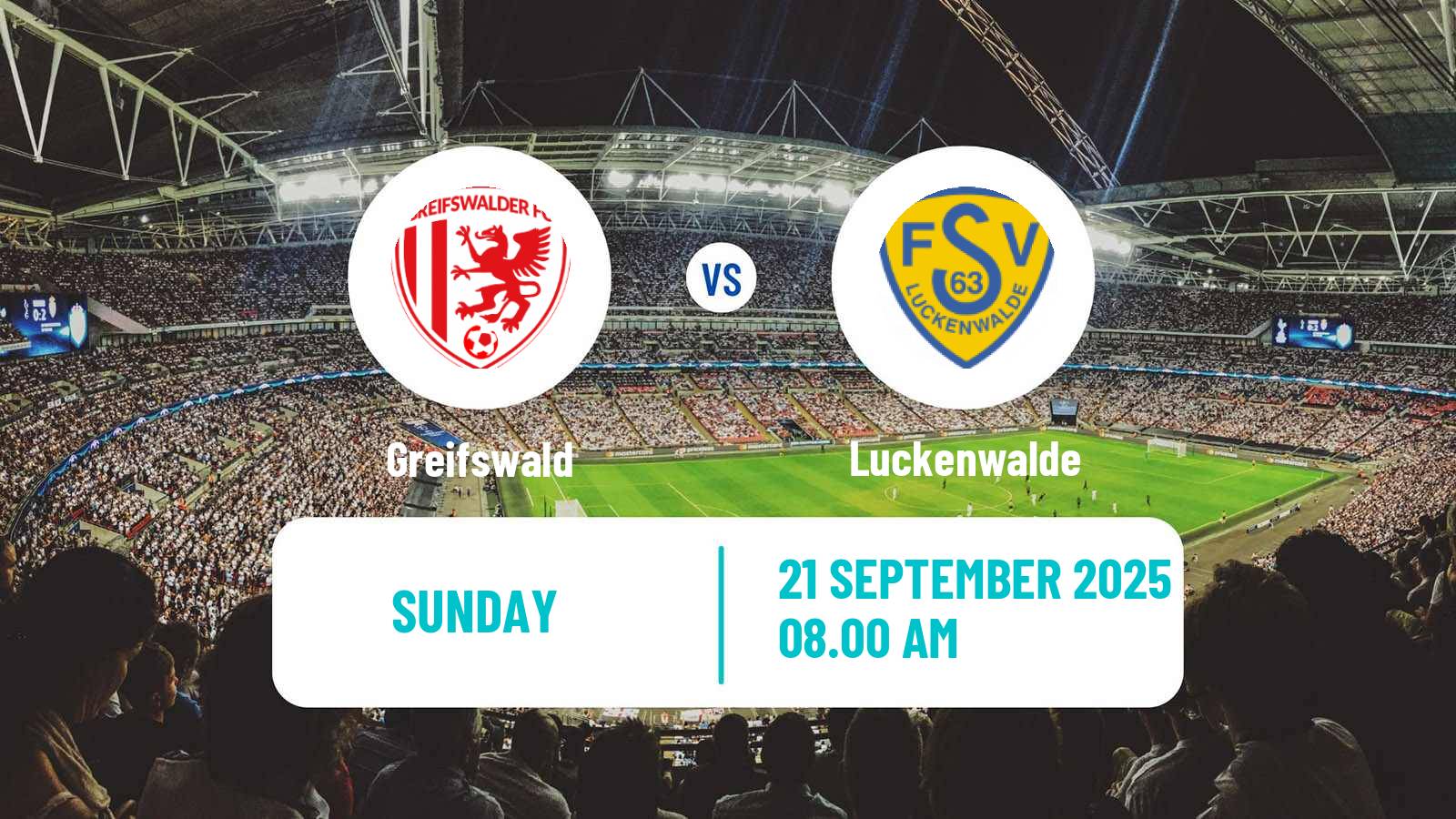 Soccer German Regionalliga Nordost Greifswald - Luckenwalde
