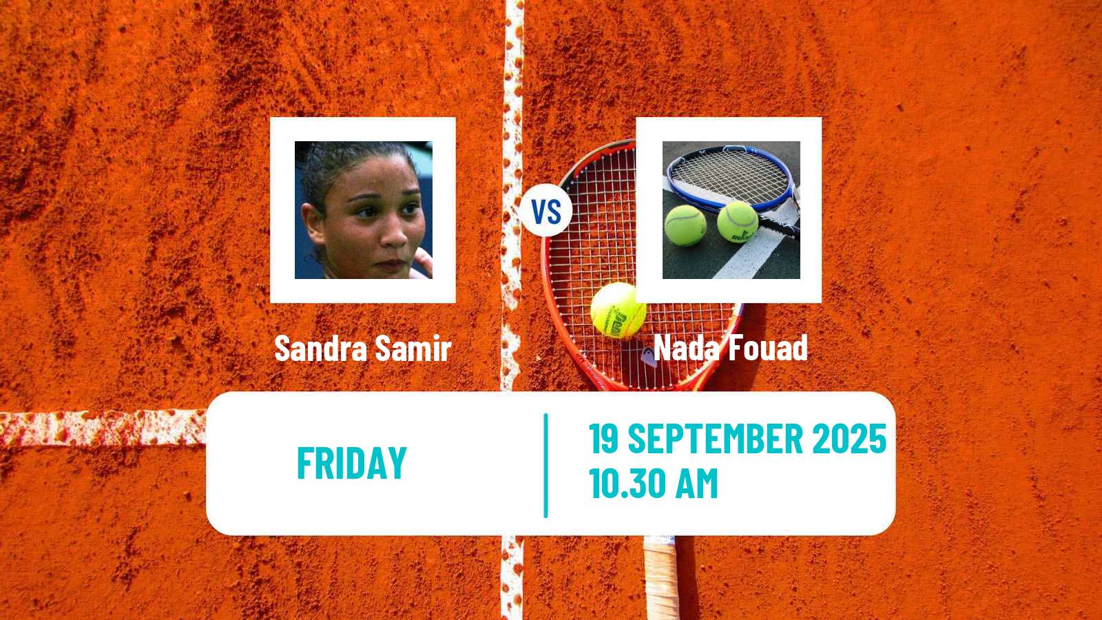 Tennis ITF W15 Hurghada 3 Women Sandra Samir - Nada Fouad