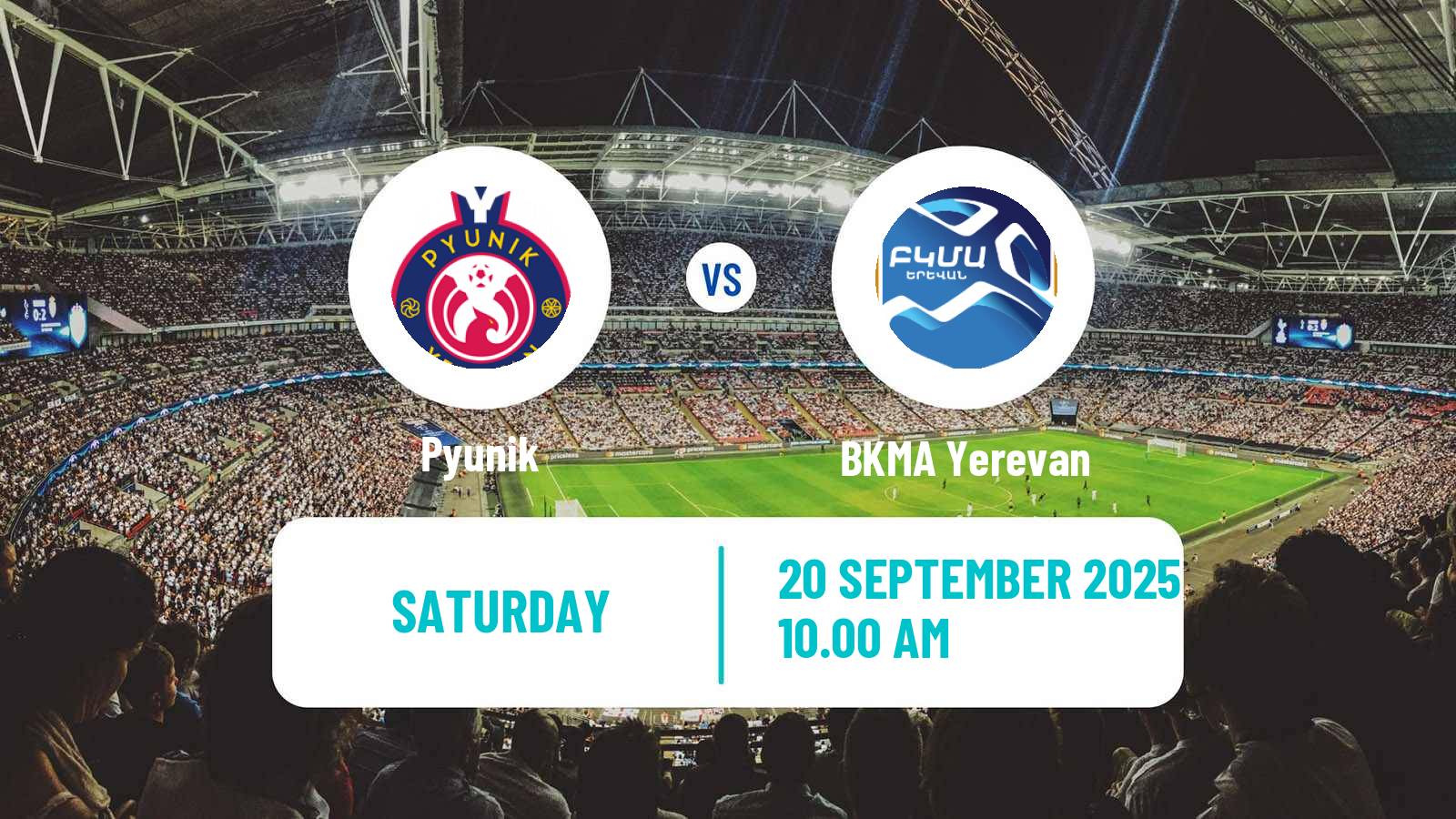 Soccer Armenian Premier League Pyunik - BKMA Yerevan