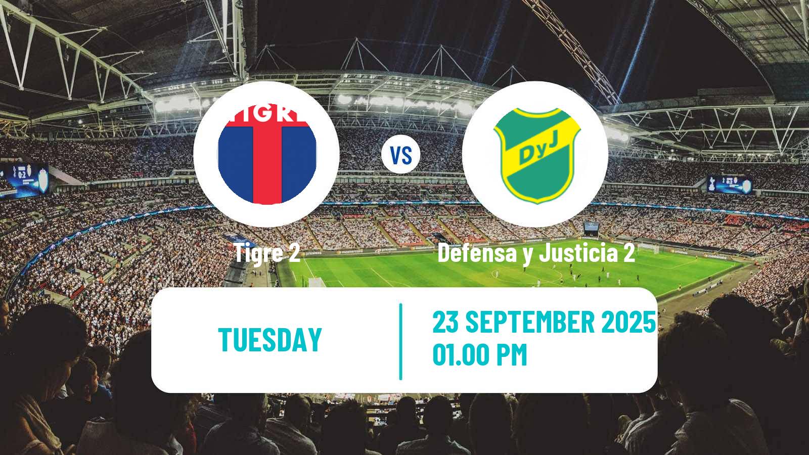 Soccer Argentinian Reserve League Tigre 2 - Defensa y Justicia 2