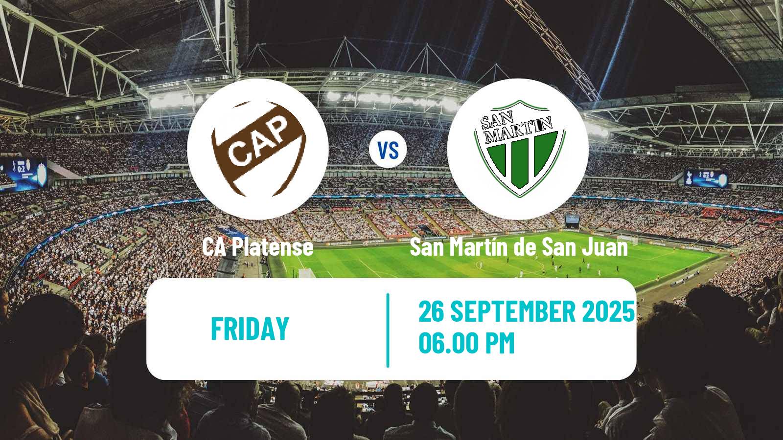 Soccer Argentinian Liga Profesional Platense - San Martín de San Juan