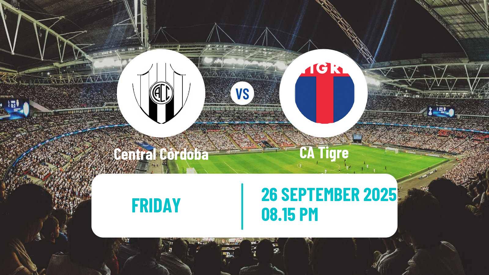 Soccer Argentinian Liga Profesional Central Córdoba - Tigre