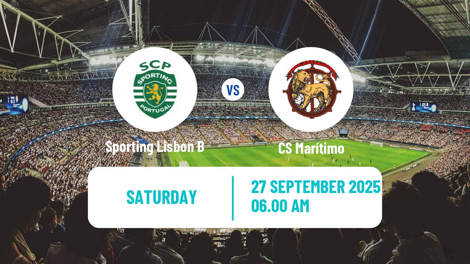 Soccer Portuguese Liga 2 Sporting Lisbon B - Marítimo