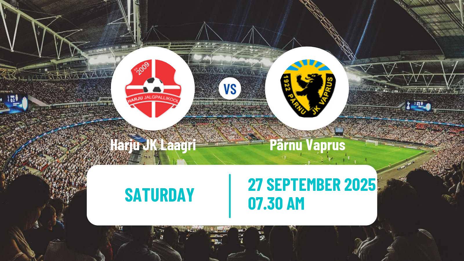 Soccer Estonian Meistriliiga Harju JK Laagri - Pärnu Vaprus