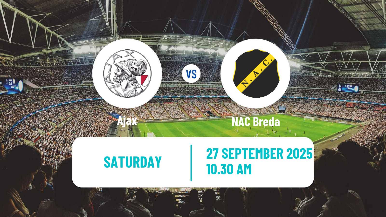 Soccer Dutch Eredivisie Ajax - NAC Breda