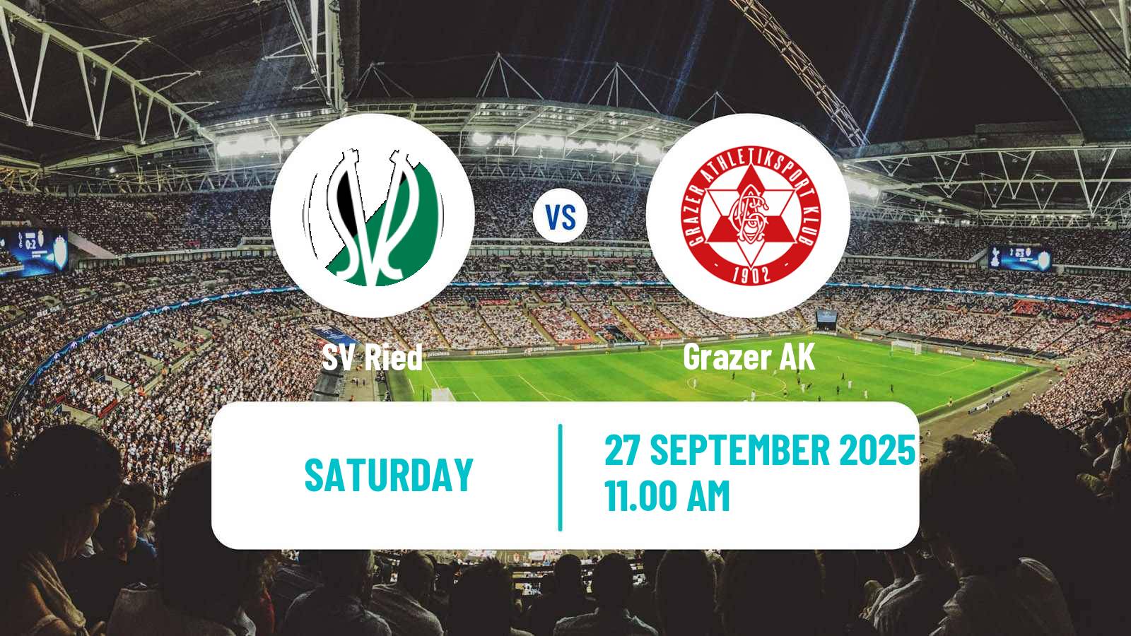 Soccer Austrian Bundesliga Ried - Grazer AK