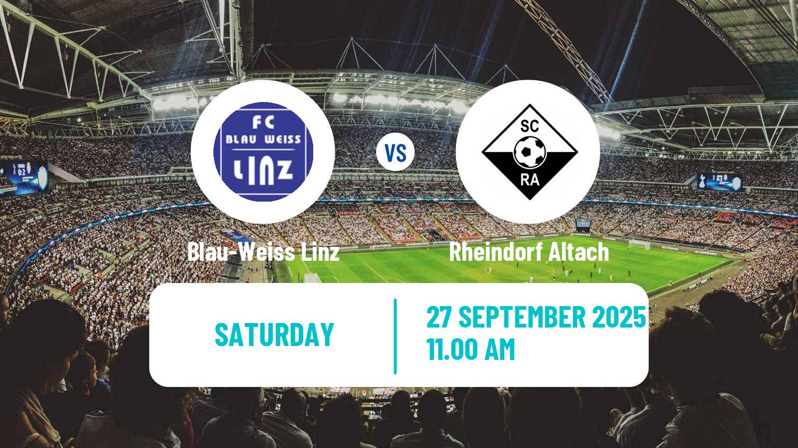 Soccer Austrian Bundesliga Blau-Weiss Linz - Rheindorf Altach