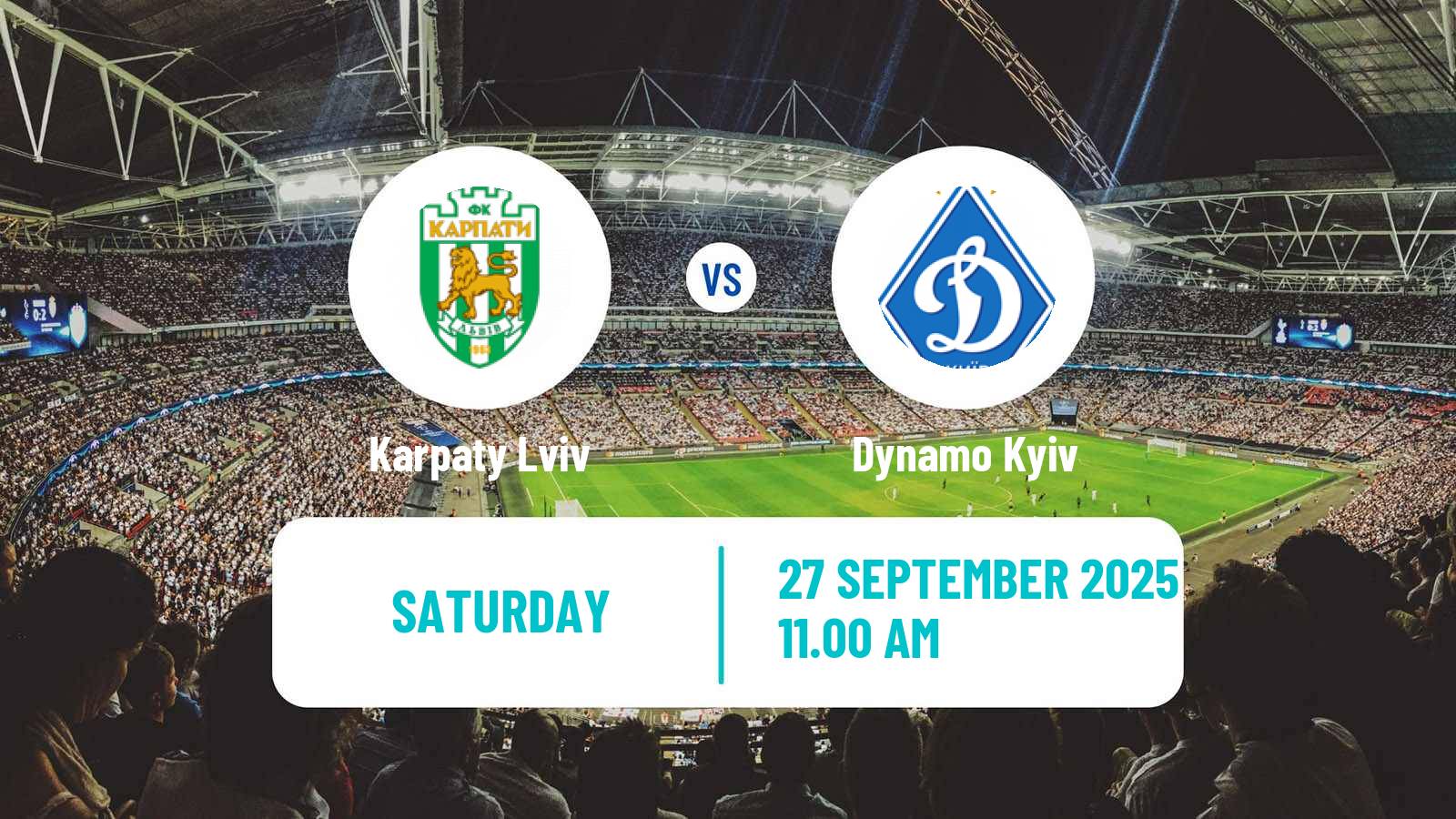 Soccer Ukrainian Premier League Karpaty Lviv - Dynamo Kyiv