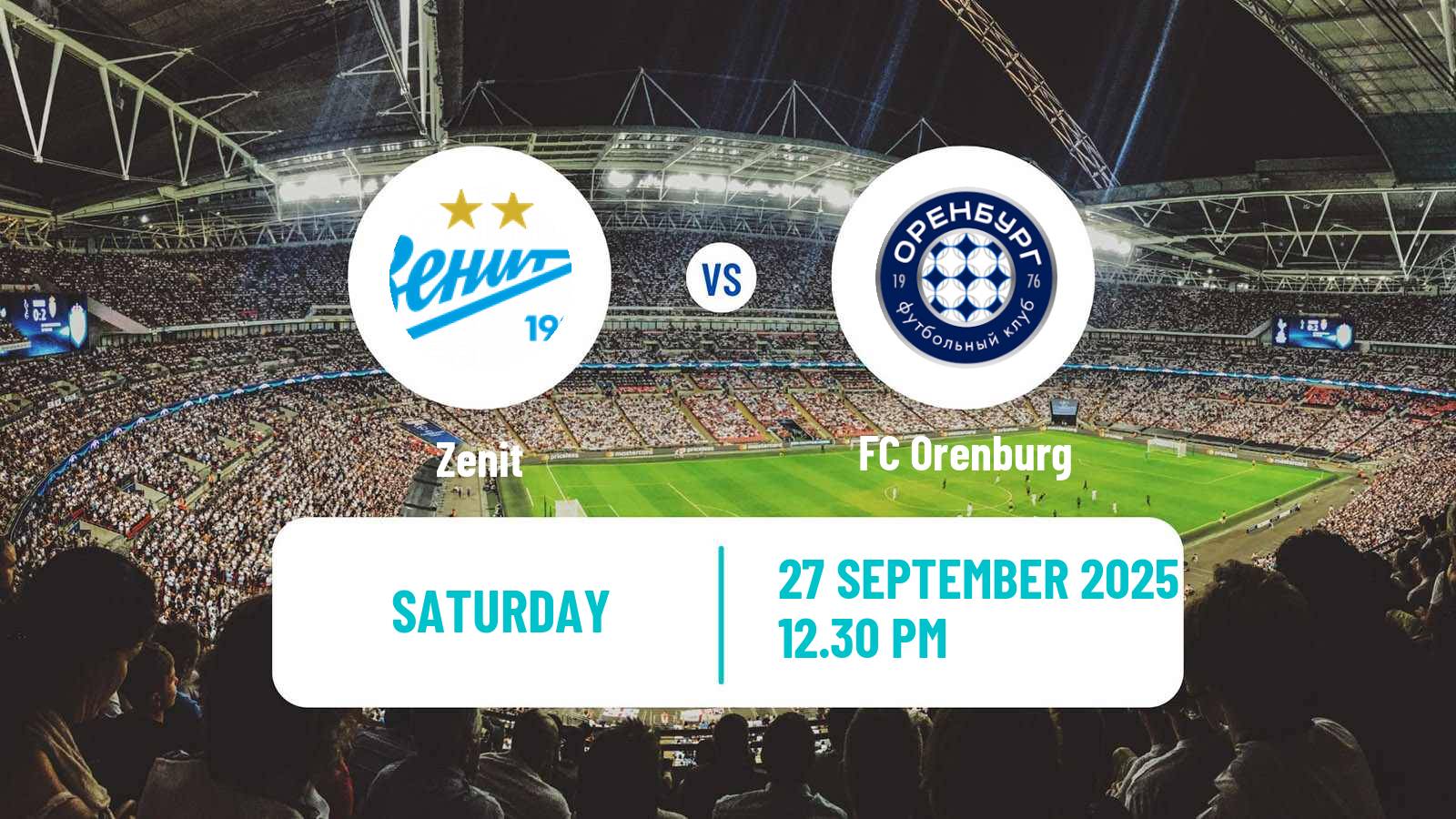 Soccer Russian Premier League Zenit - Orenburg