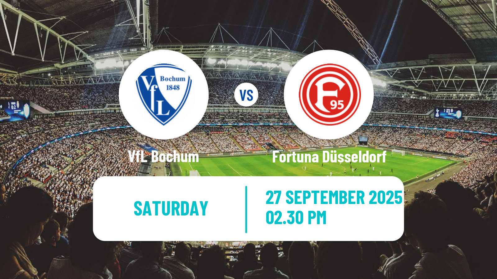 Soccer German 2 Bundesliga Bochum - Fortuna Düsseldorf