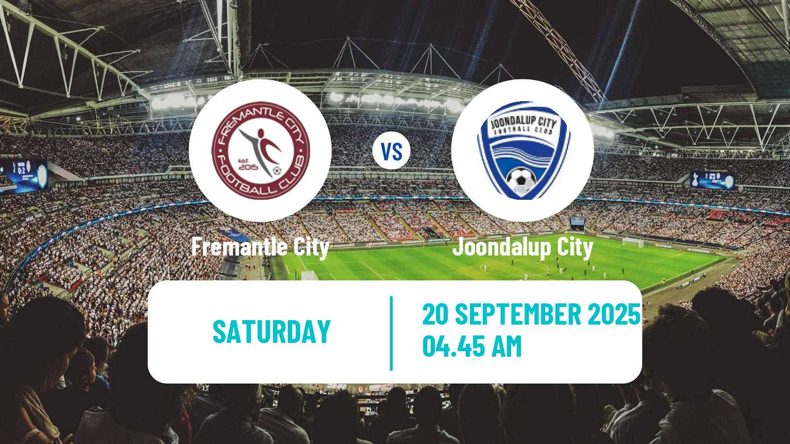 Soccer Australian NPL Western Australia Fremantle City - Joondalup City