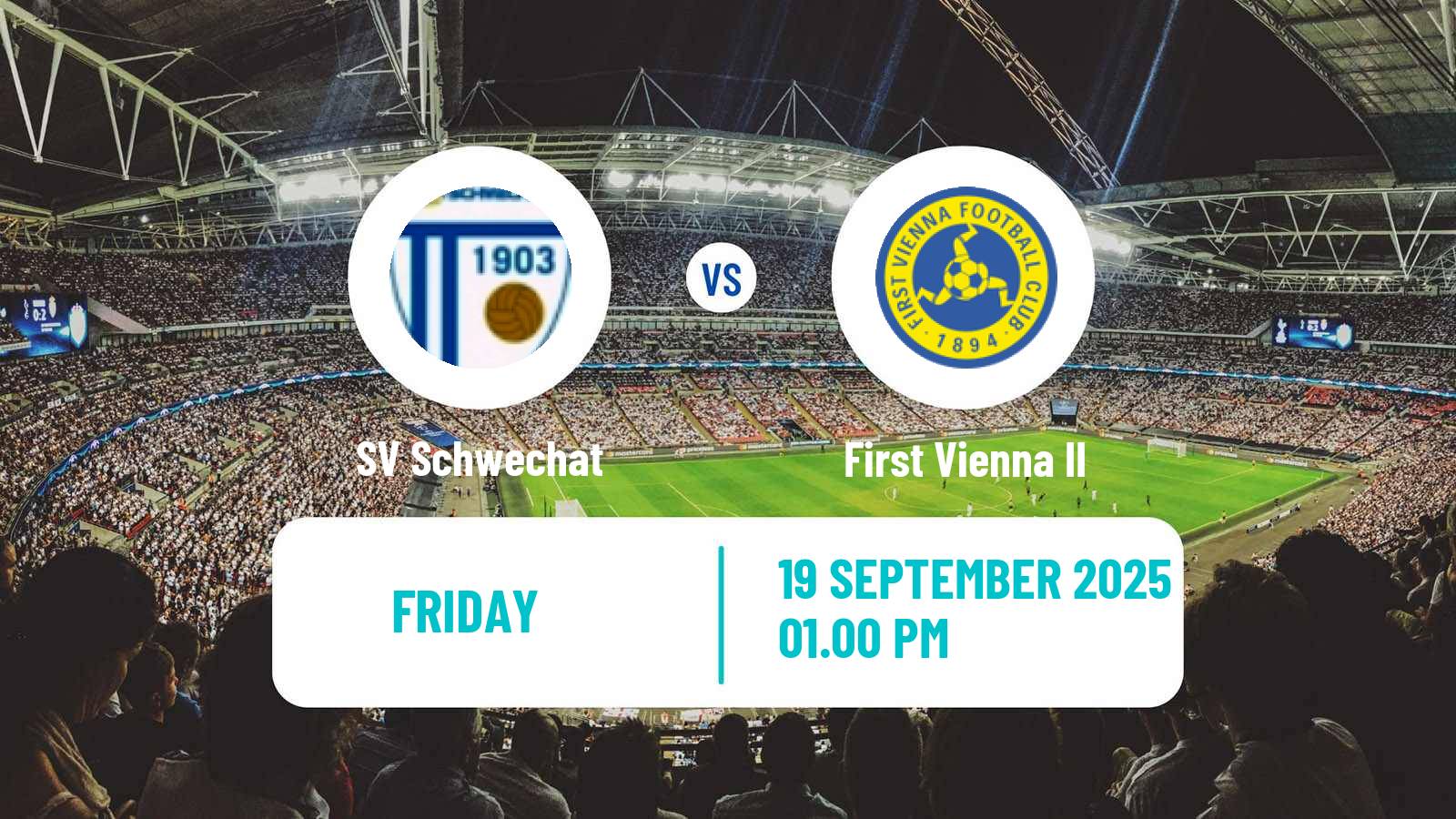 Soccer Austrian Landesliga Wien Schwechat - First Vienna II