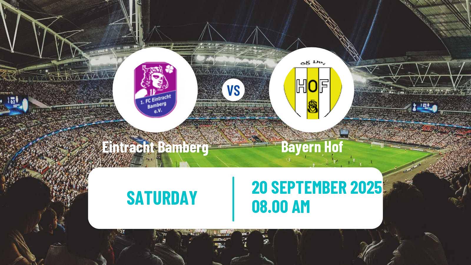 Soccer German Oberliga Bayern Nord Eintracht Bamberg - Bayern Hof