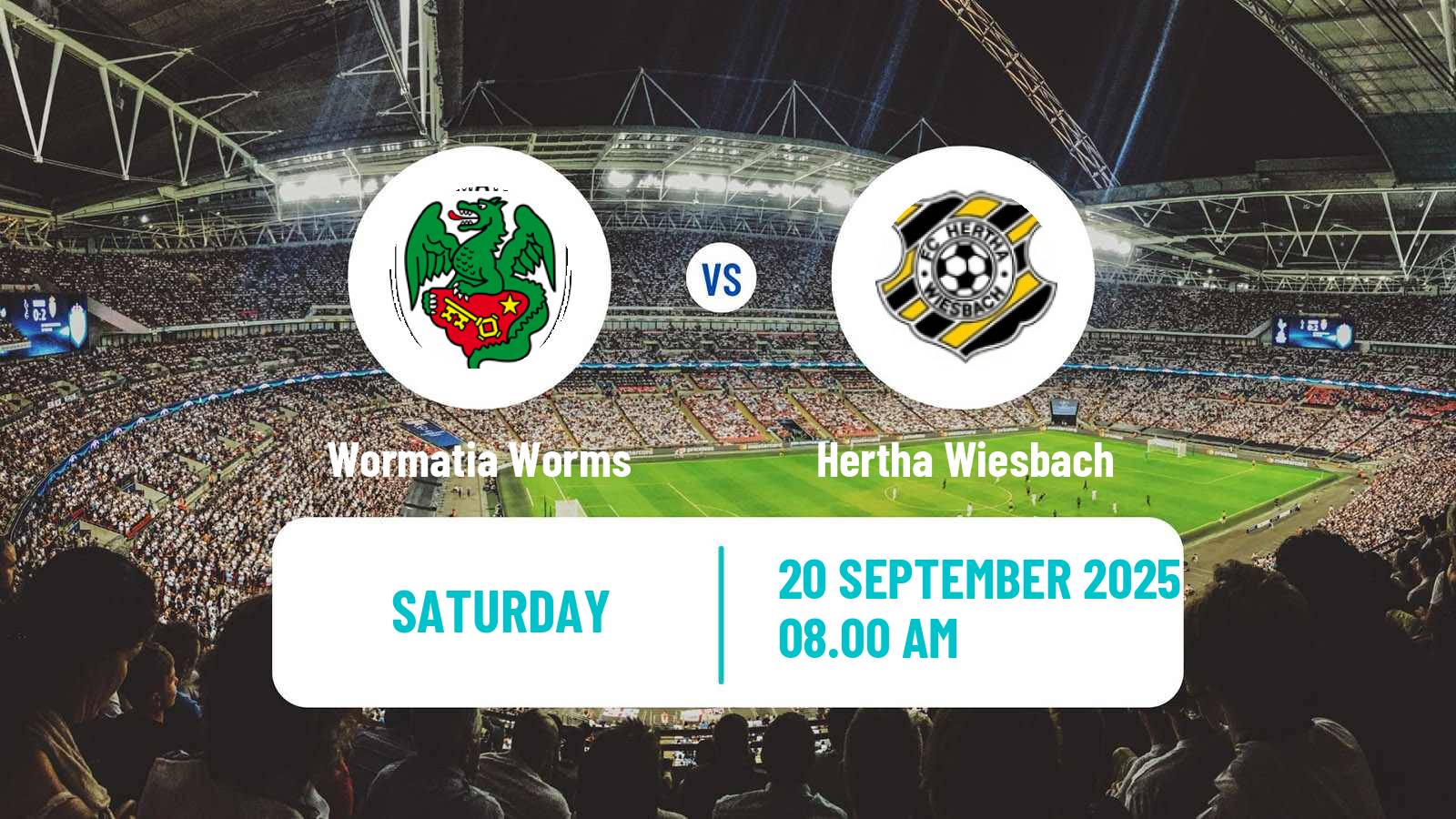 Soccer German Oberliga Rheinland-Pfalz/Saar Wormatia Worms - Hertha Wiesbach