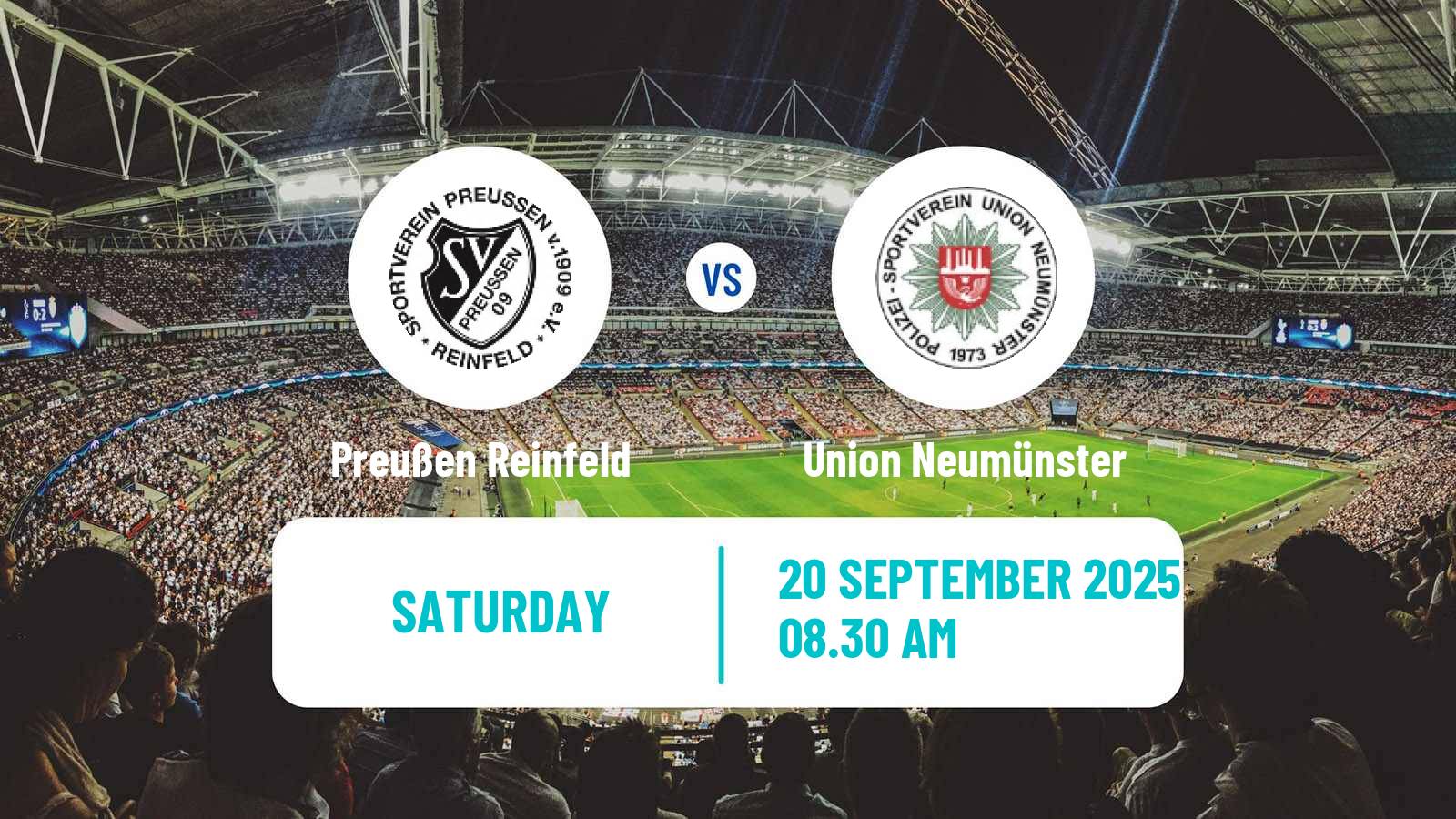 Soccer German Oberliga Schleswig-Holstein Preußen Reinfeld - Union Neumünster