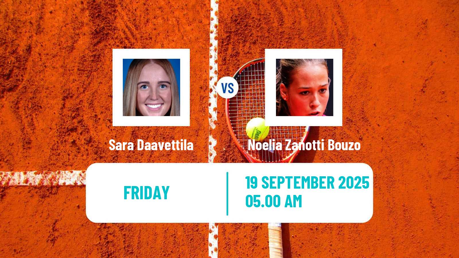 Tennis ITF W35 Monastir 4 Women Sara Daavettila - Noelia Zanotti Bouzo