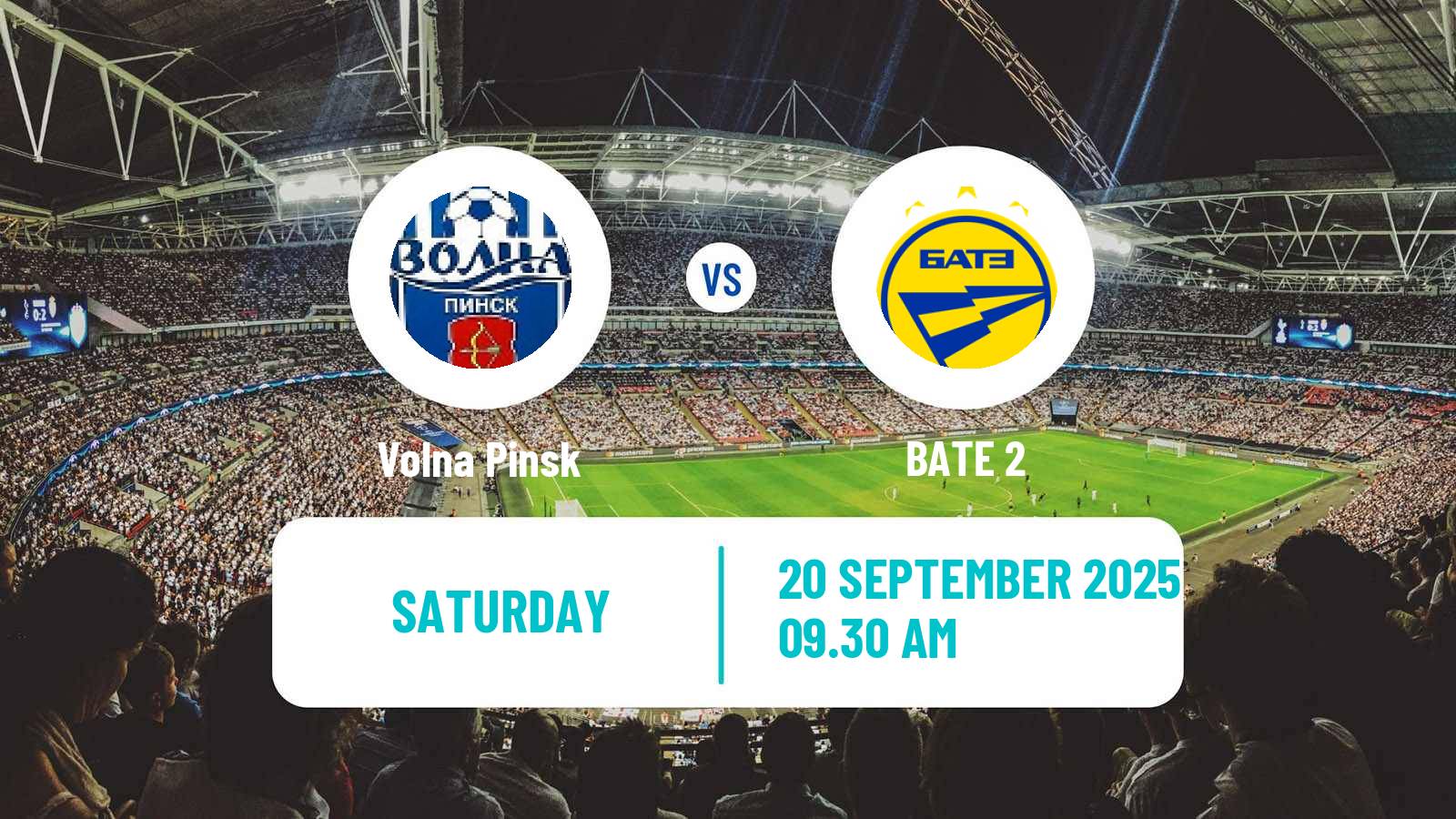 Soccer Belarusian Pershaya Liga Volna Pinsk - BATE 2