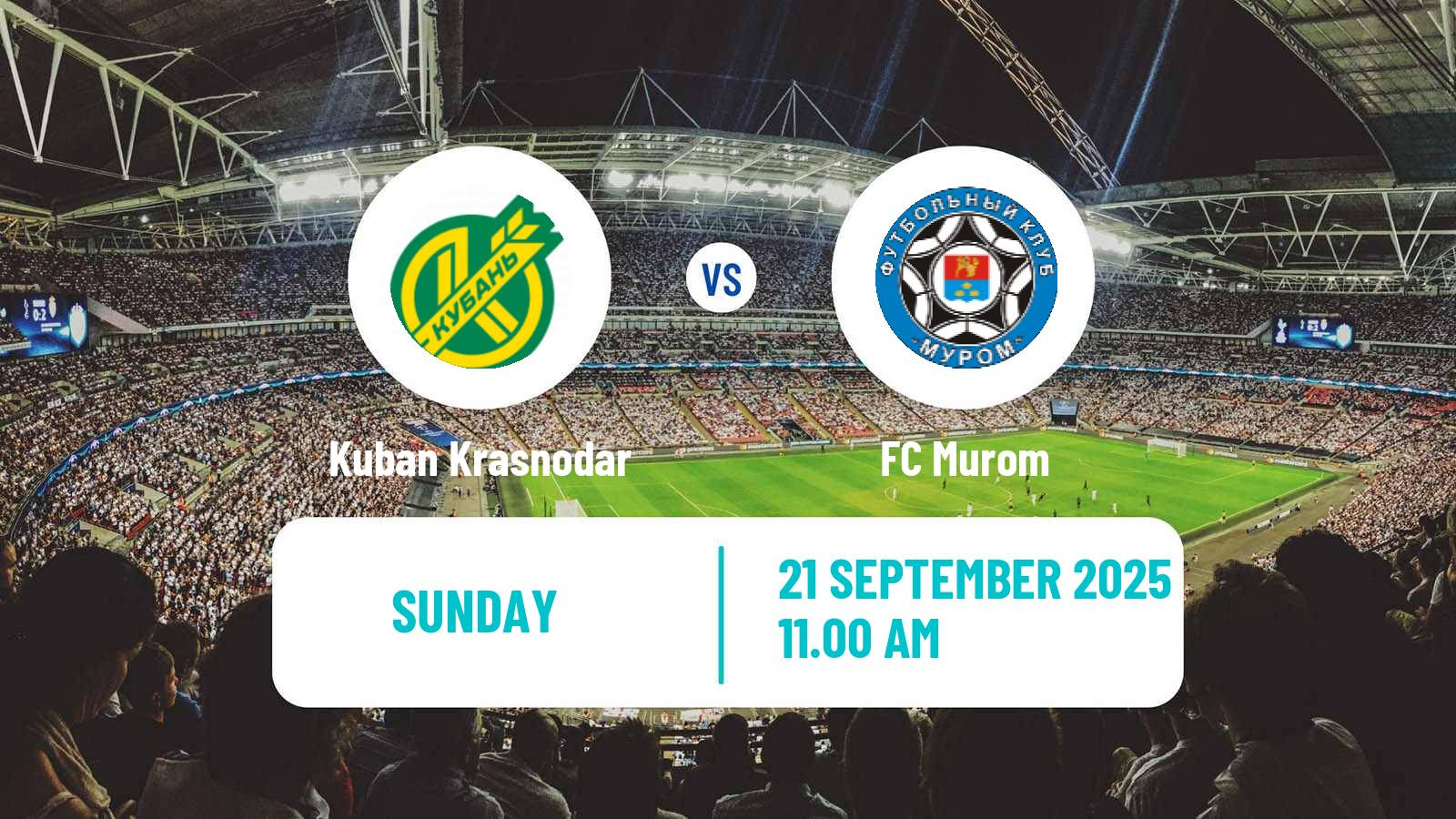 Soccer Russian FNL 2 Division A Silver Kuban Krasnodar - Murom