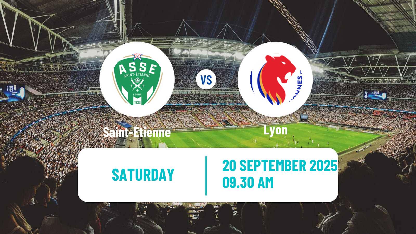 Soccer French Division 1 Women Saint-Étienne - Lyon