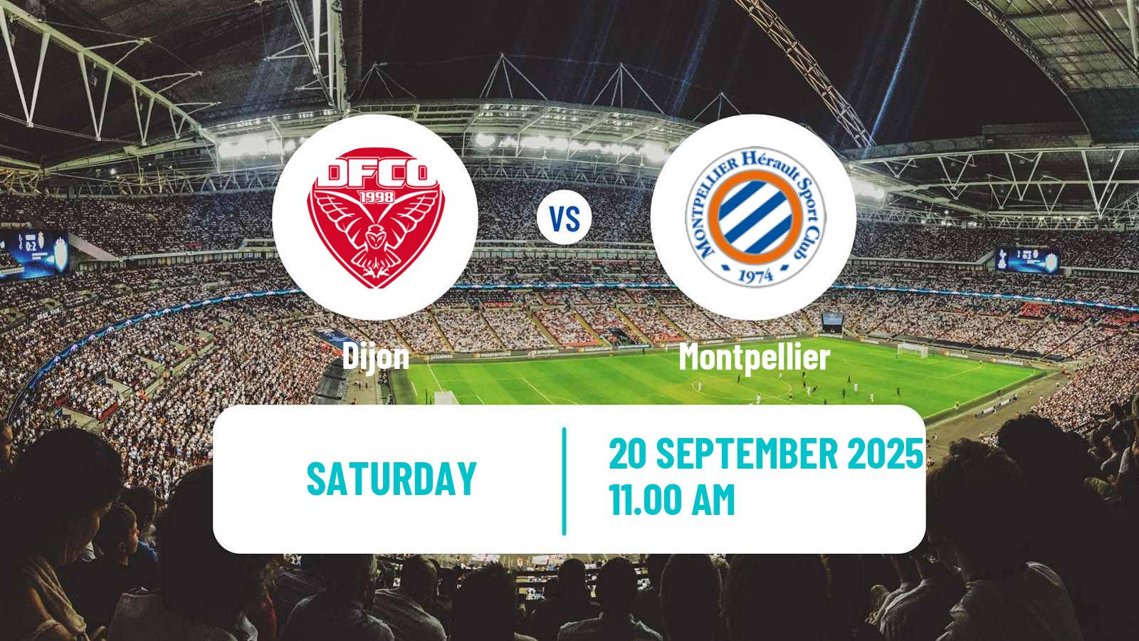 Soccer French Division 1 Women Dijon - Montpellier