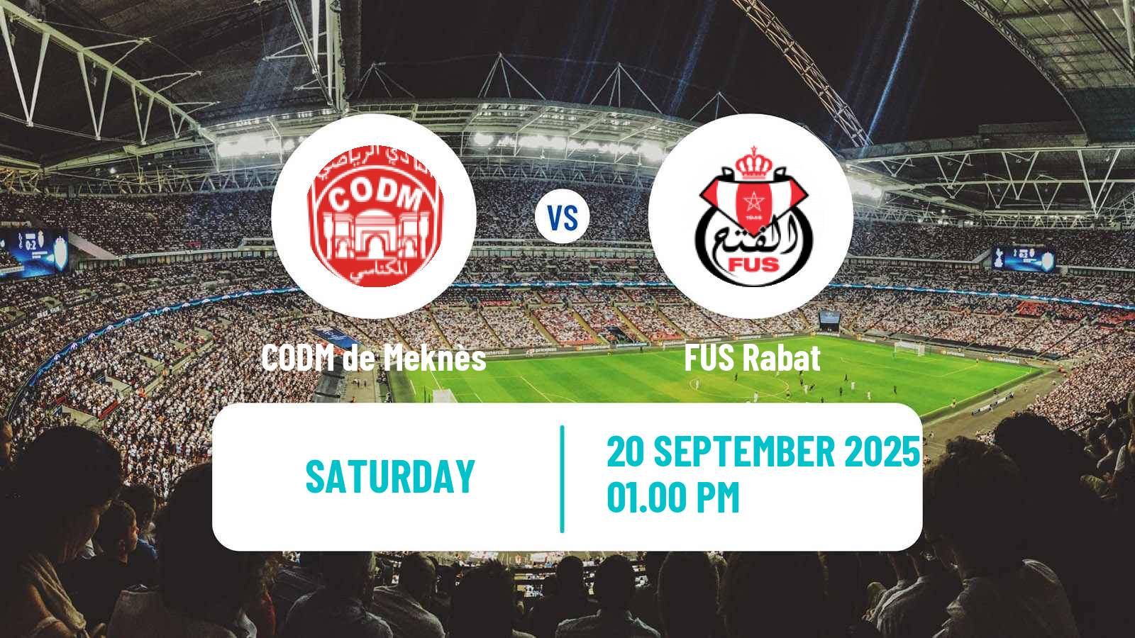Soccer Moroccan Botola CODM de Meknès - FUS Rabat