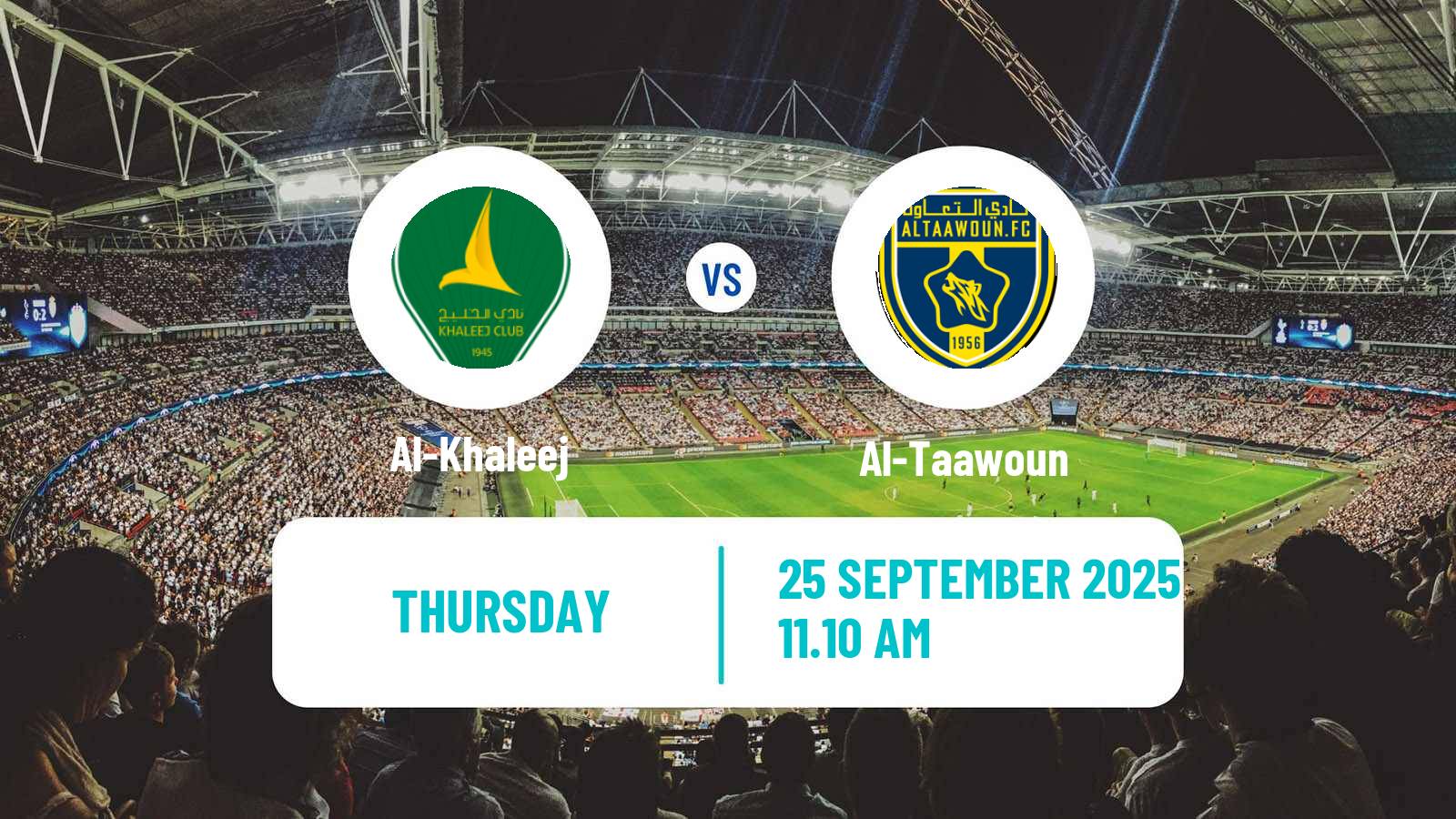Soccer Saudi Professional League Al-Khaleej - Al-Taawoun