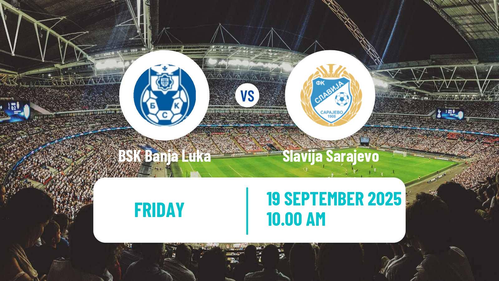 Soccer Bosnian Prva Liga RS BSK Banja Luka - Slavija Sarajevo