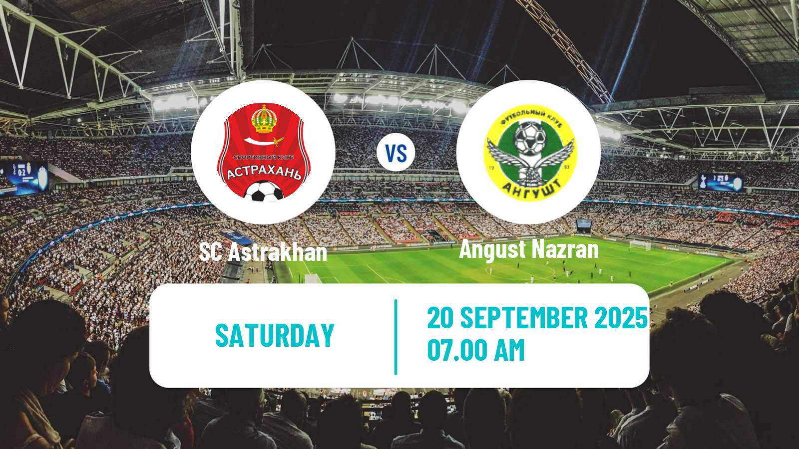 Soccer FNL 2 Division B Group 1 Astrakhan - Angust Nazran