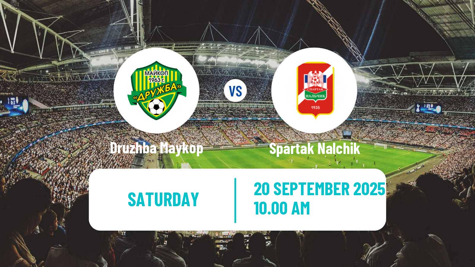 Soccer FNL 2 Division B Group 1 Druzhba Maykop - Spartak Nalchik