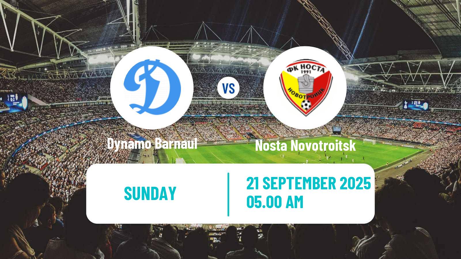Soccer  FNL 2 Division B Group 4 Dynamo Barnaul - Nosta Novotroitsk