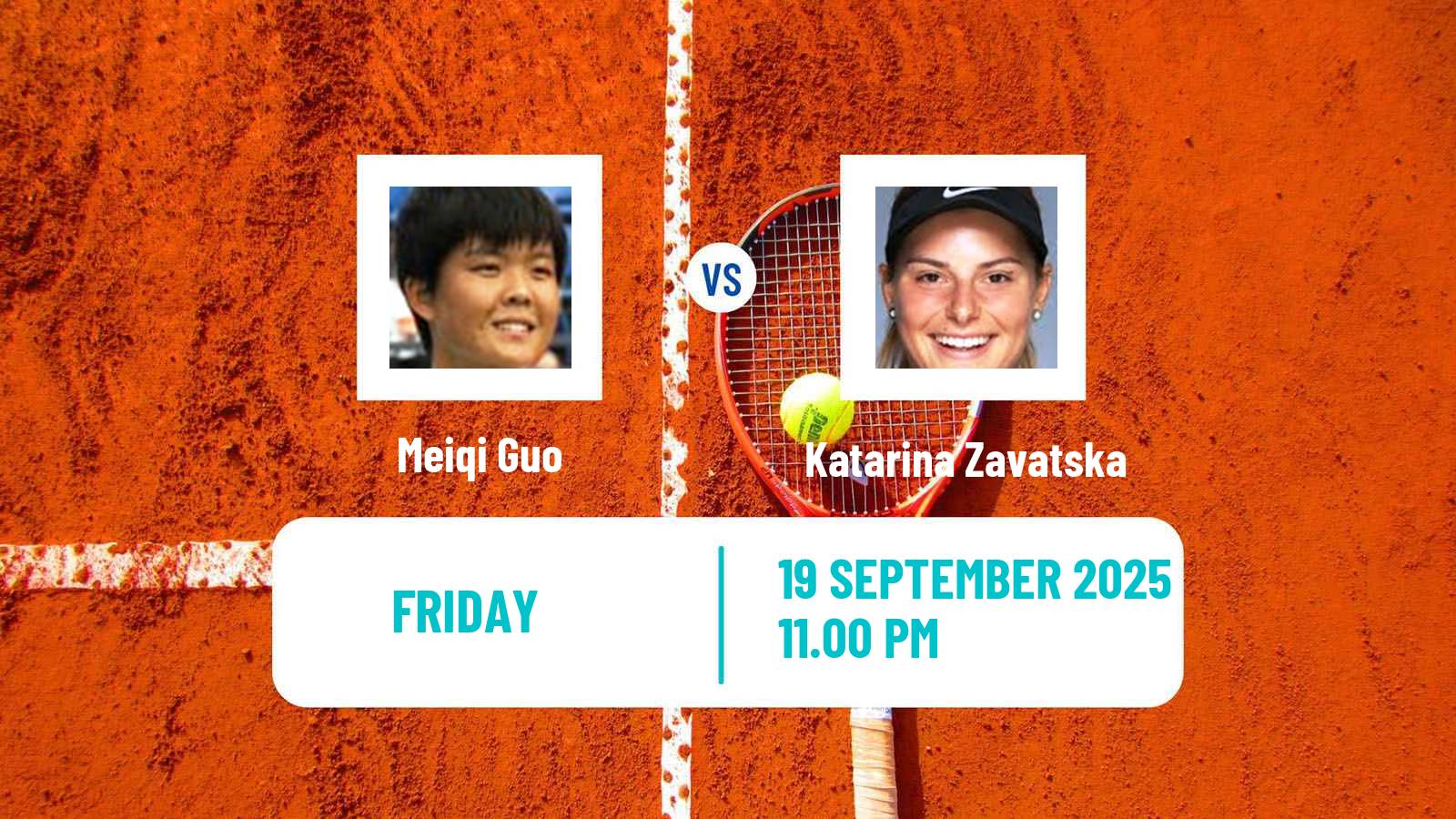 Tennis Jingshan Challenger Women Meiqi Guo - Katarina Zavatska