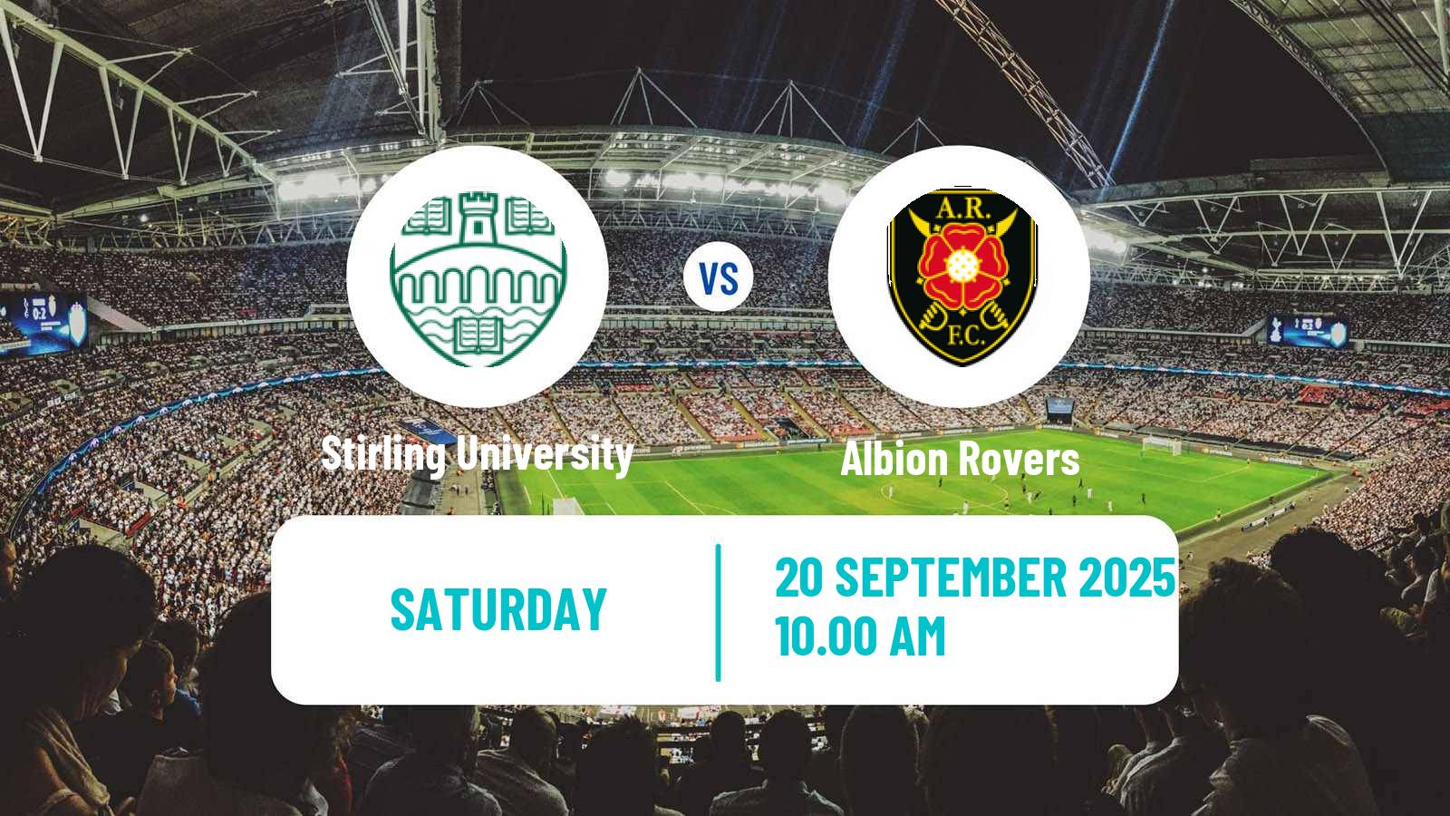 Soccer Scottish Lowland League Stirling University - Albion Rovers