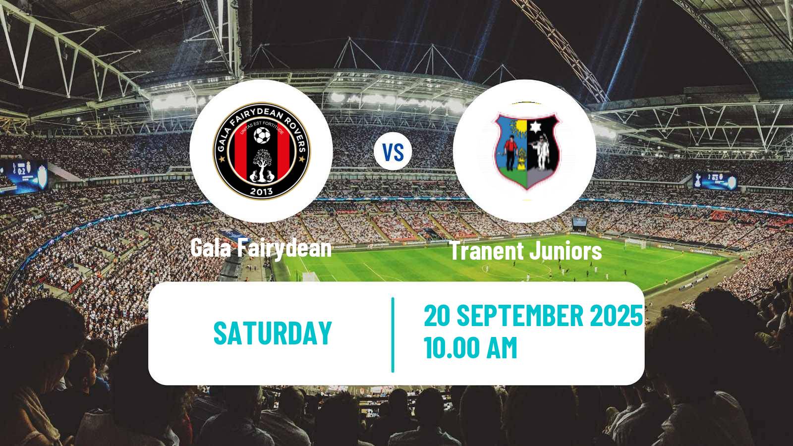 Soccer Scottish Lowland League Gala Fairydean - Tranent Juniors