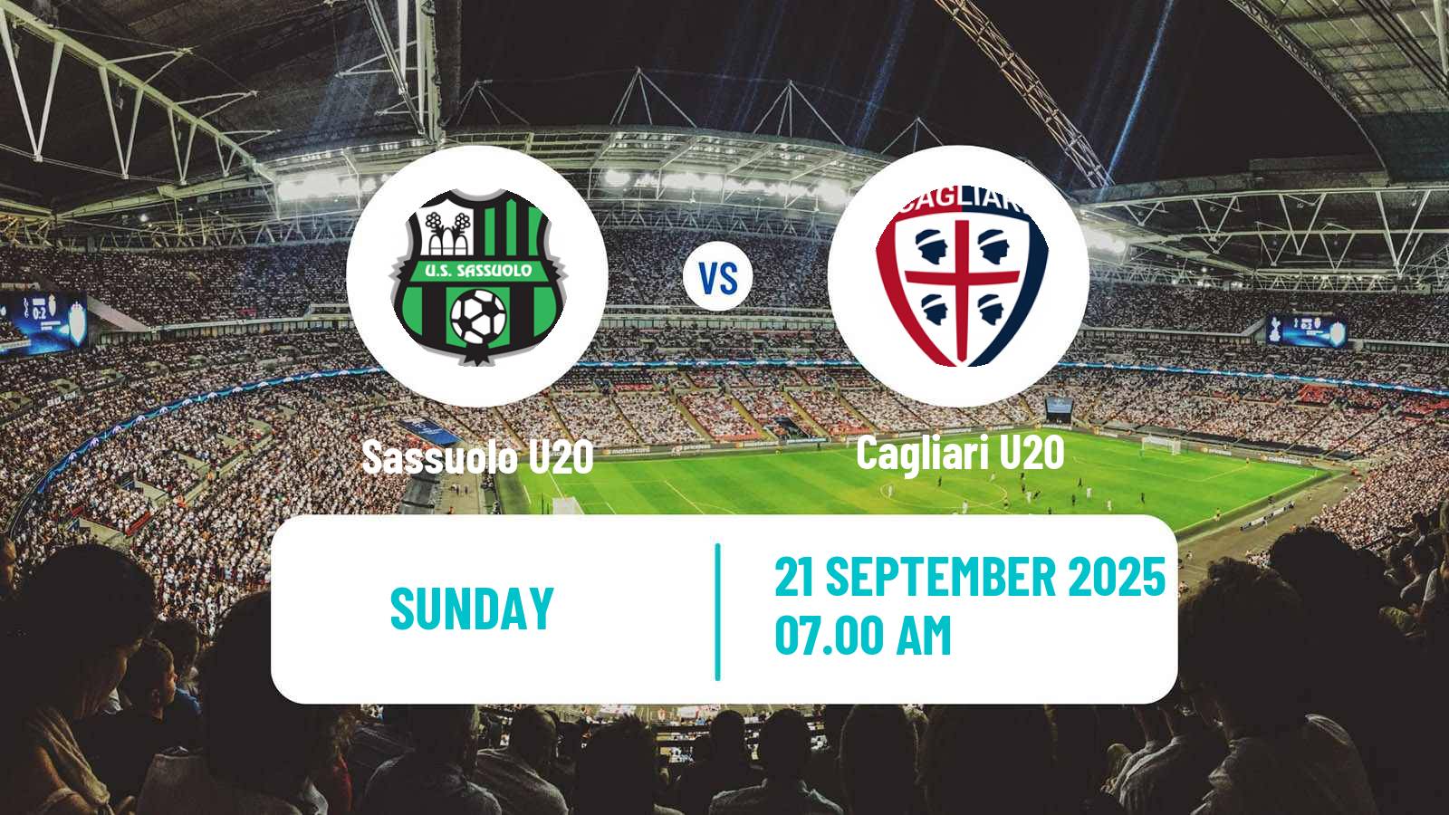Soccer Italian Primavera 1 Sassuolo U20 - Cagliari U20
