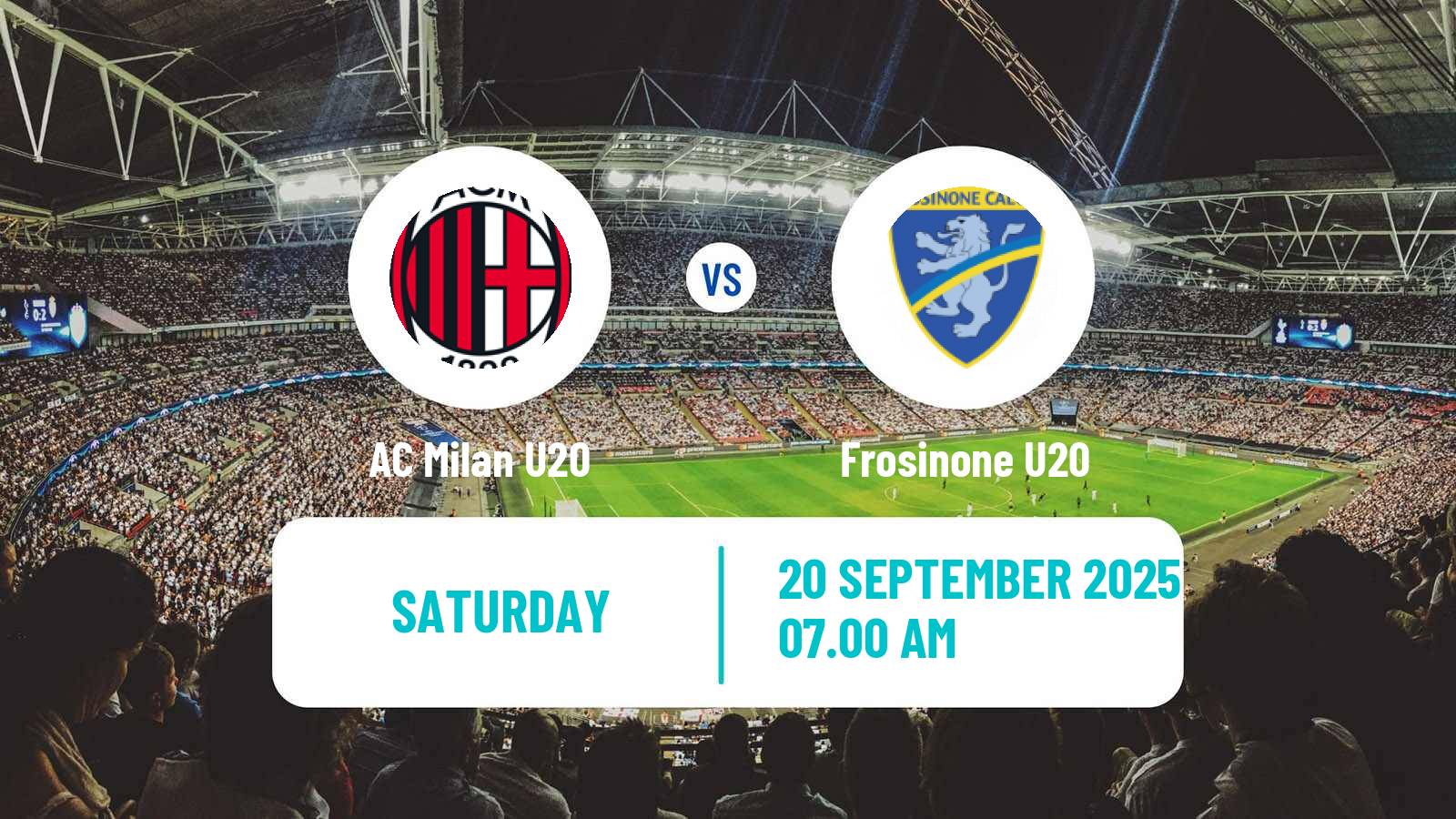 Soccer Italian Primavera 1 Milan U20 - Frosinone U20