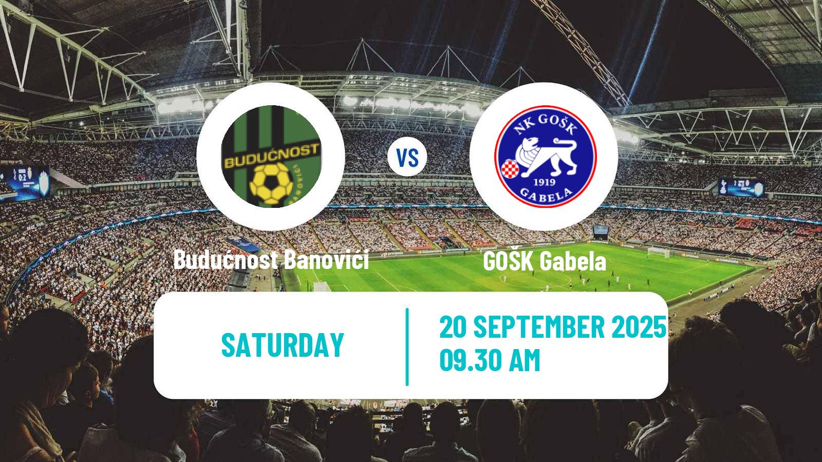 Soccer Bosnian Prva Liga FBiH Budućnost Banovići - GOŠK Gabela