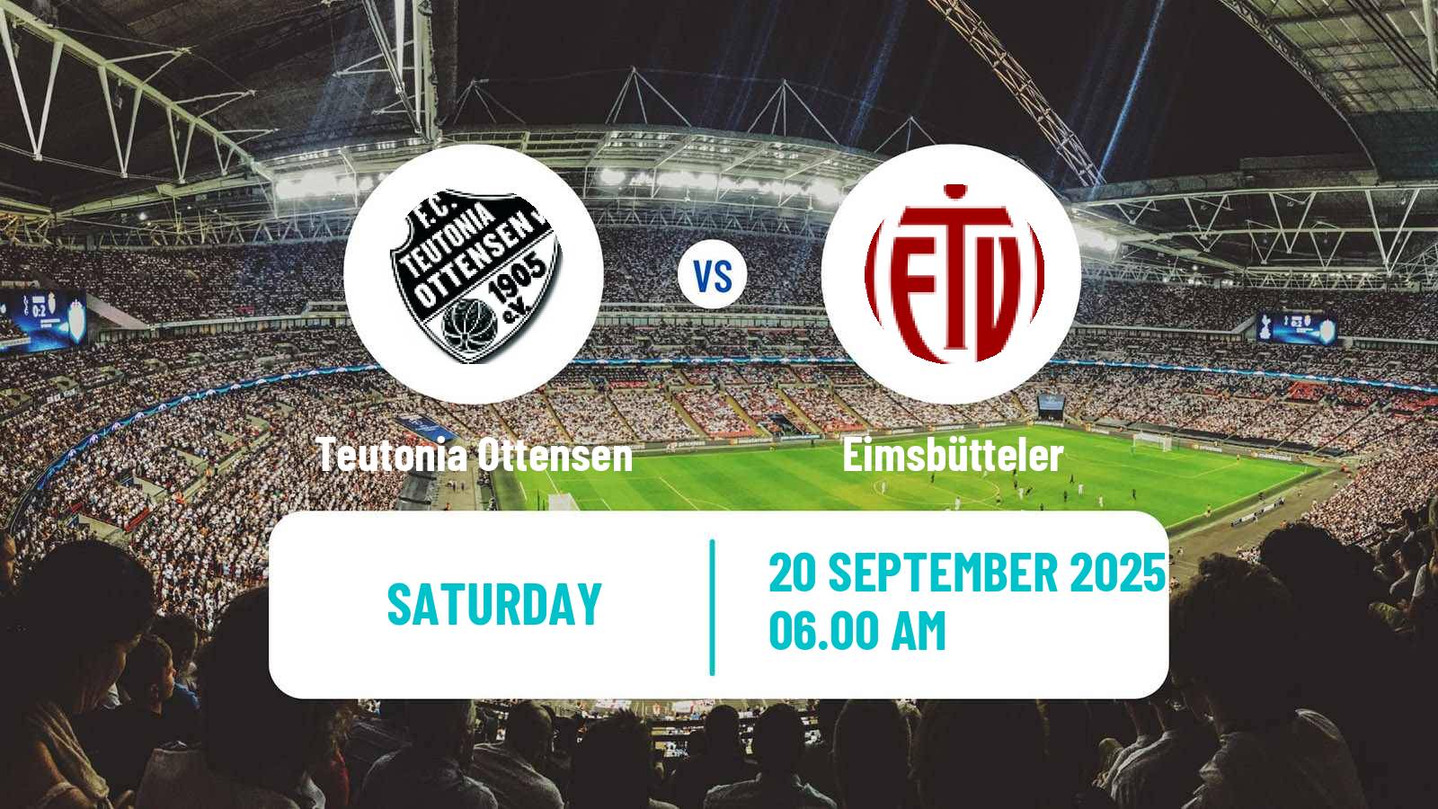 Soccer German Oberliga Hamburg Teutonia Ottensen - Eimsbütteler