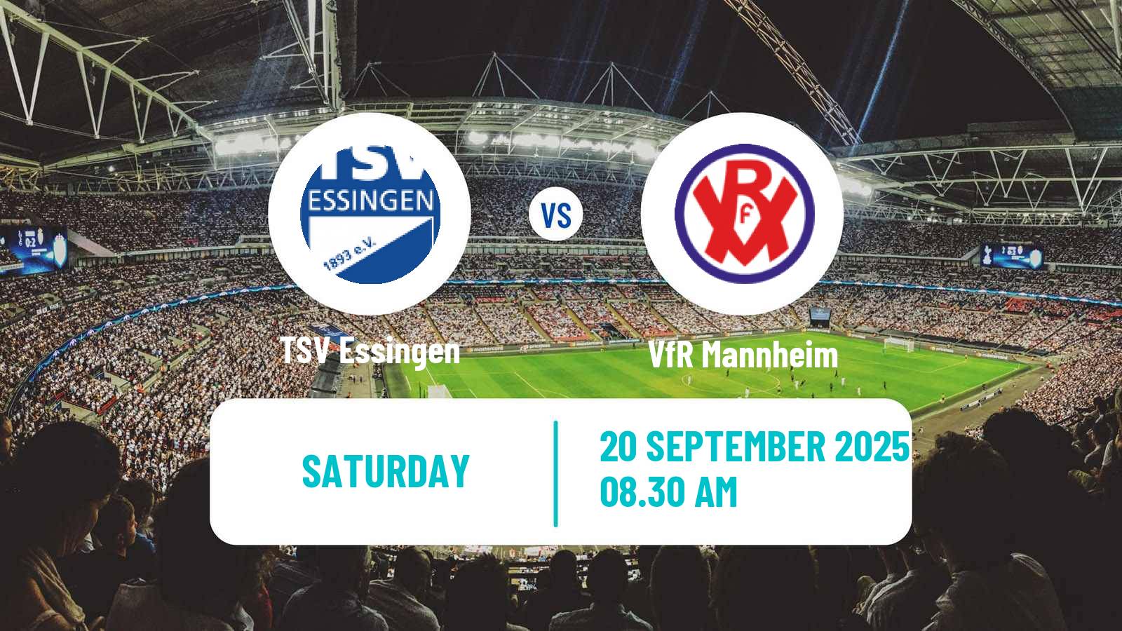 Soccer German Oberliga Baden-Württemberg Essingen - VfR Mannheim