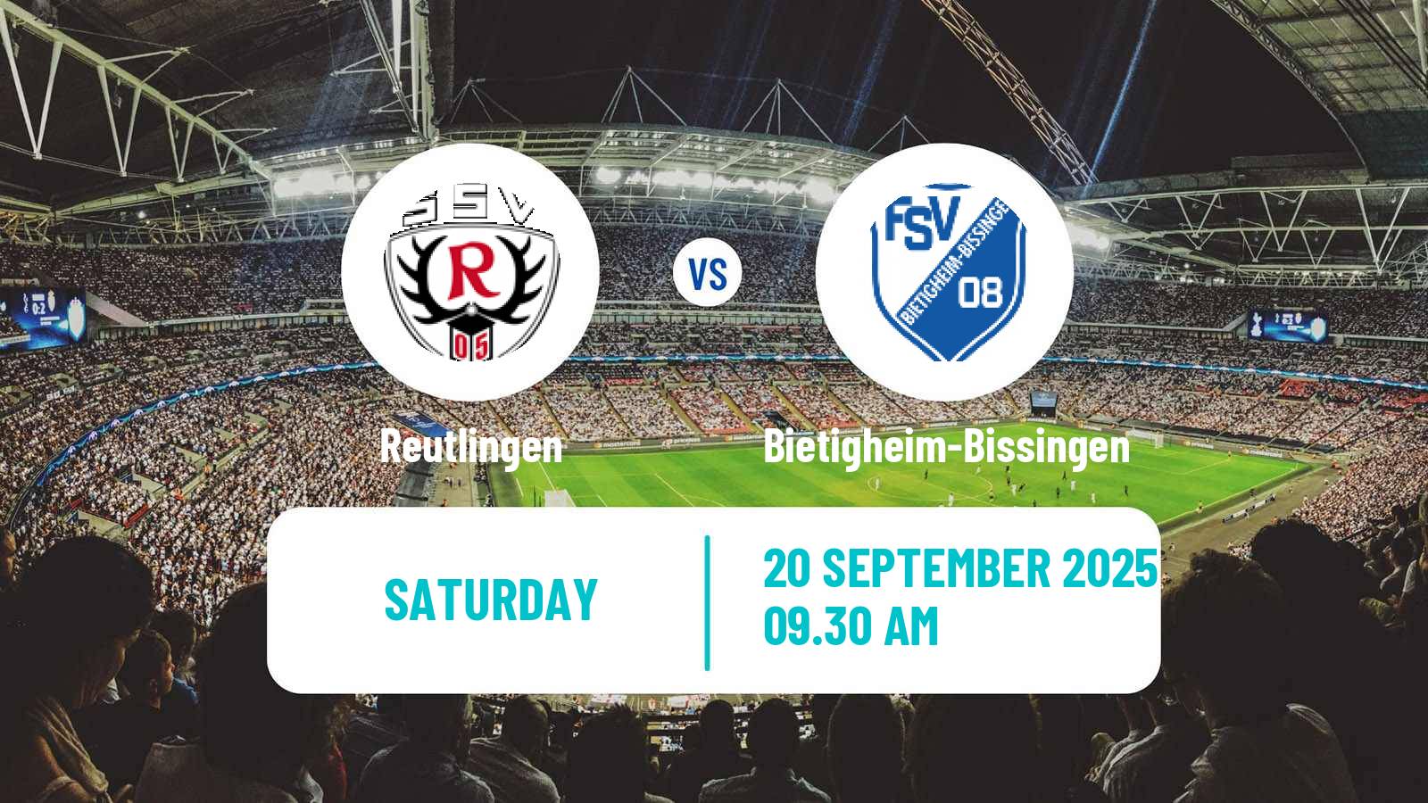 Soccer German Oberliga Baden-Württemberg Reutlingen - Bietigheim-Bissingen