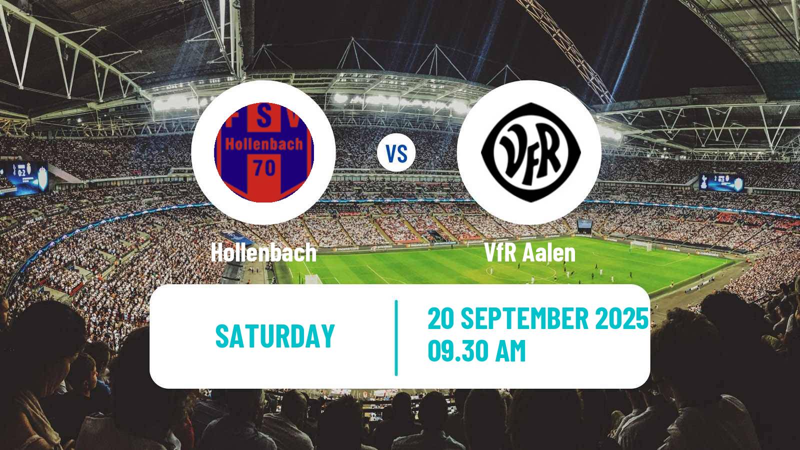 Soccer German Oberliga Baden-Württemberg Hollenbach - VfR Aalen