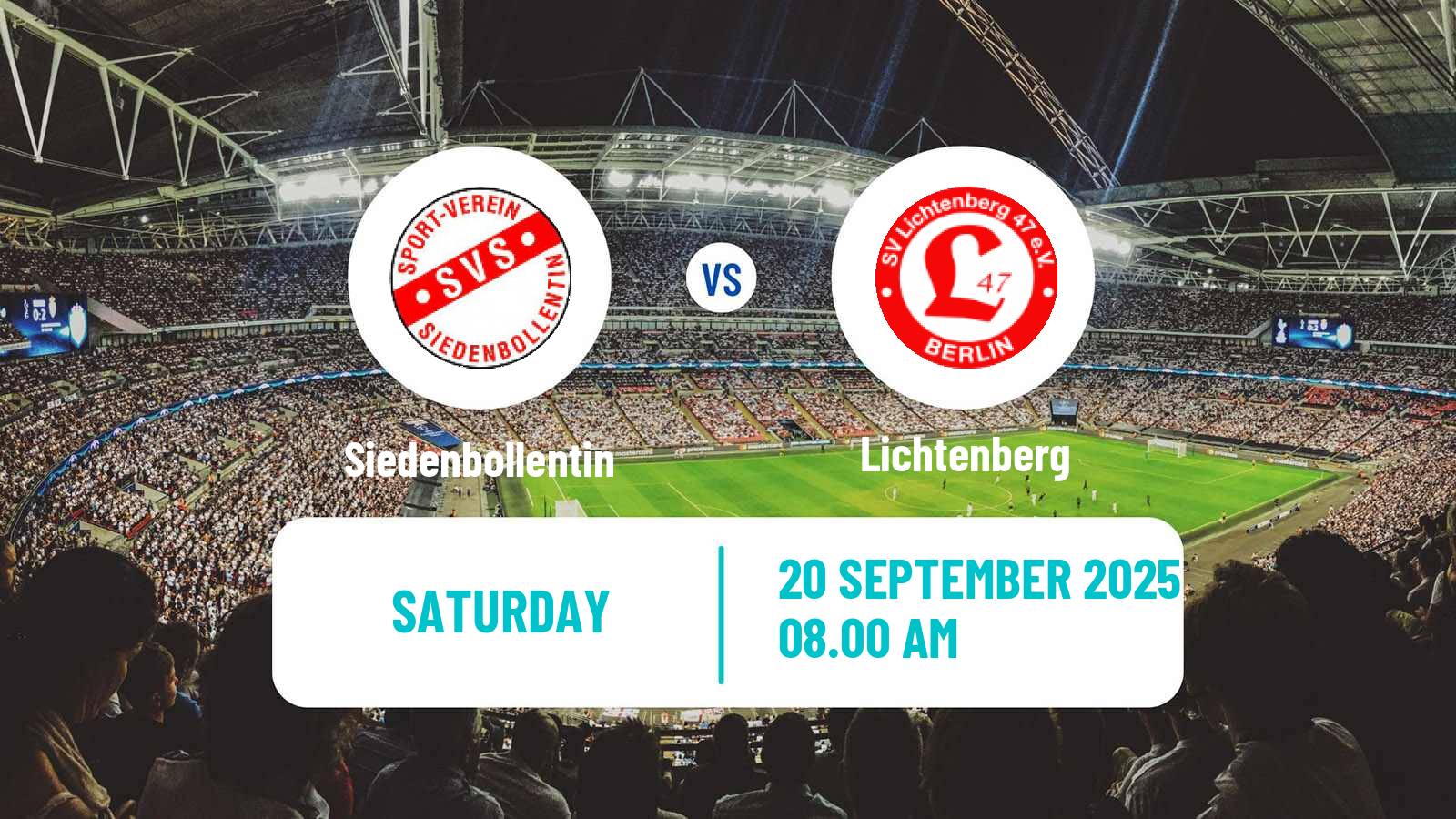 Soccer German Oberliga NOFV-Nord Siedenbollentin - Lichtenberg