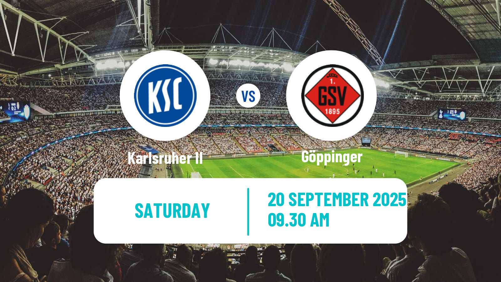Soccer German Oberliga Baden-Württemberg Karlsruher II - Göppinger