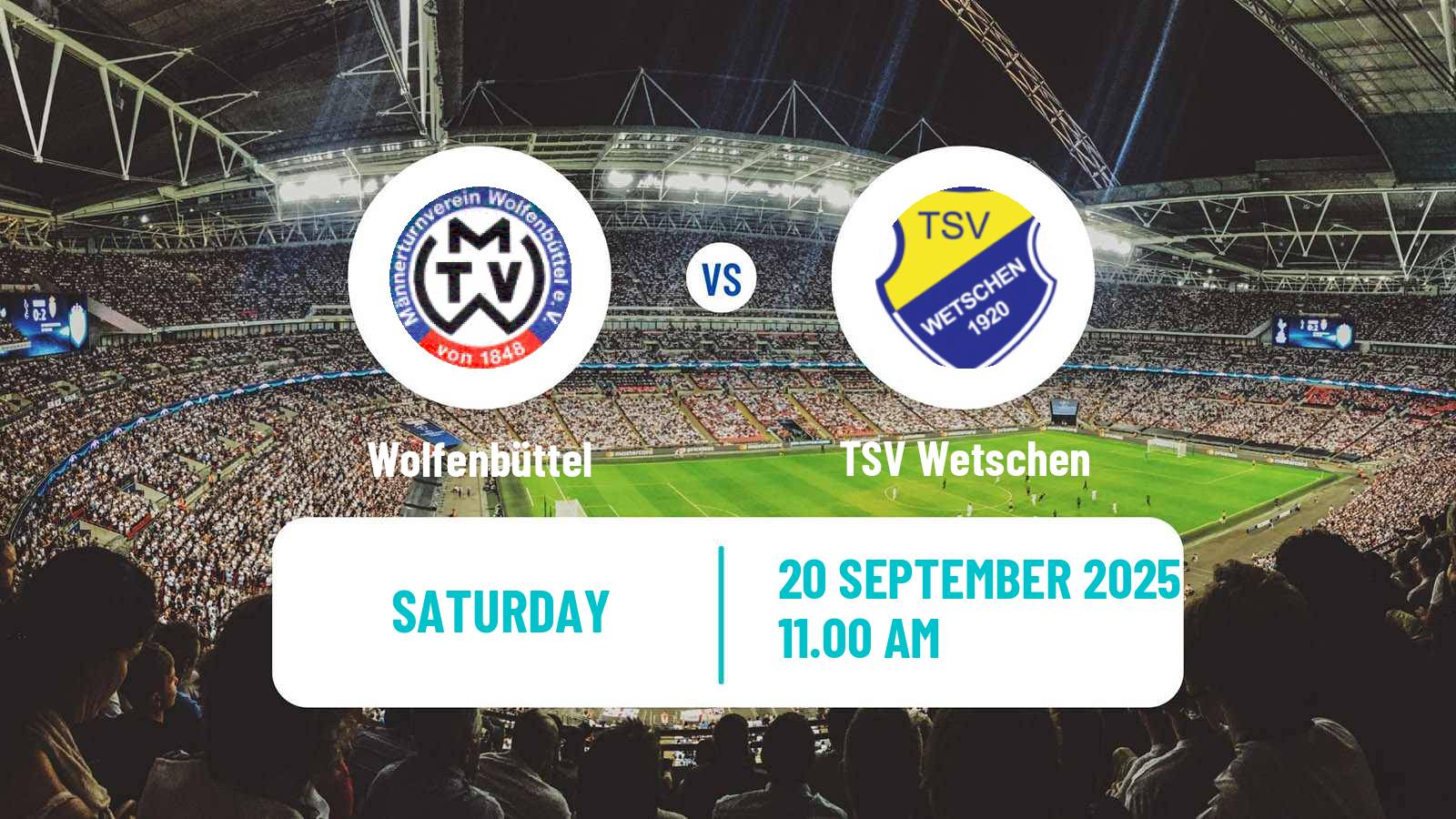 Soccer German Oberliga Niedersachsen Wolfenbüttel - Wetschen