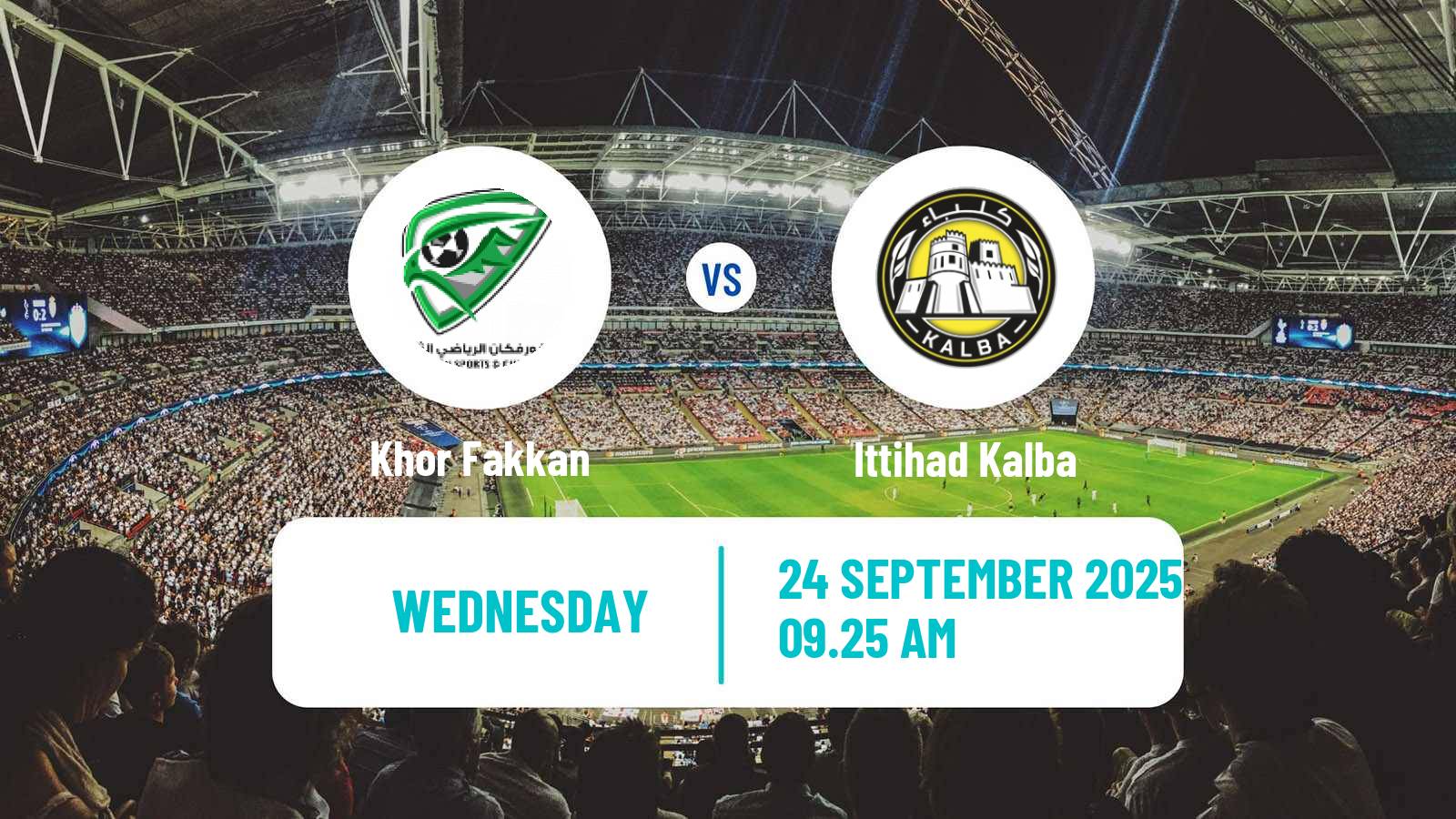 Soccer UAE Football League Khor Fakkan - Ittihad Kalba