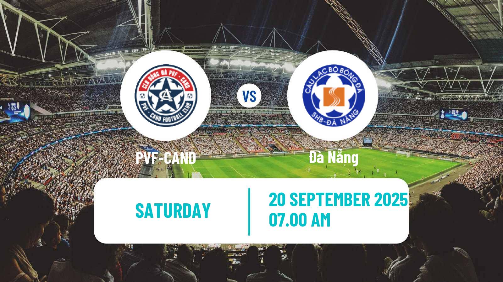 Soccer Vietnamese V League 1 PVF-CAND - Đà Nẵng