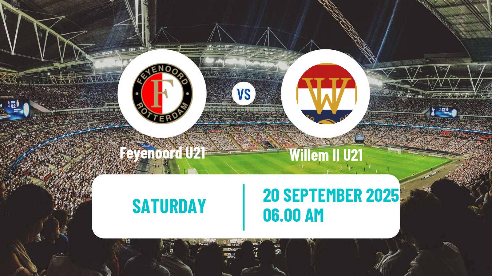 Soccer Dutch Divisie 1 U21 Feyenoord U21 - Willem II U21