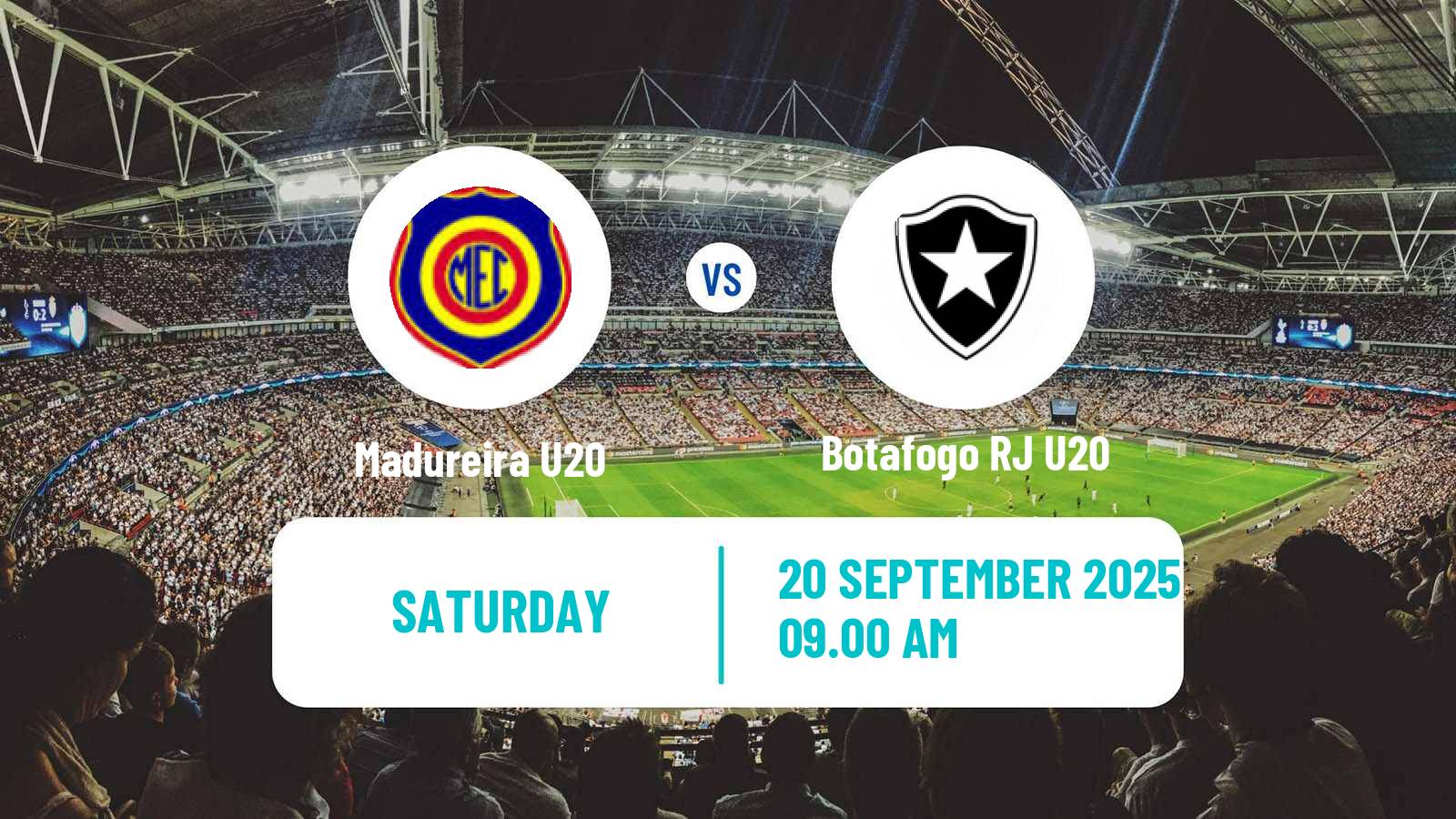 Soccer Brazilian Carioca U20 Madureira U20 - Botafogo RJ U20