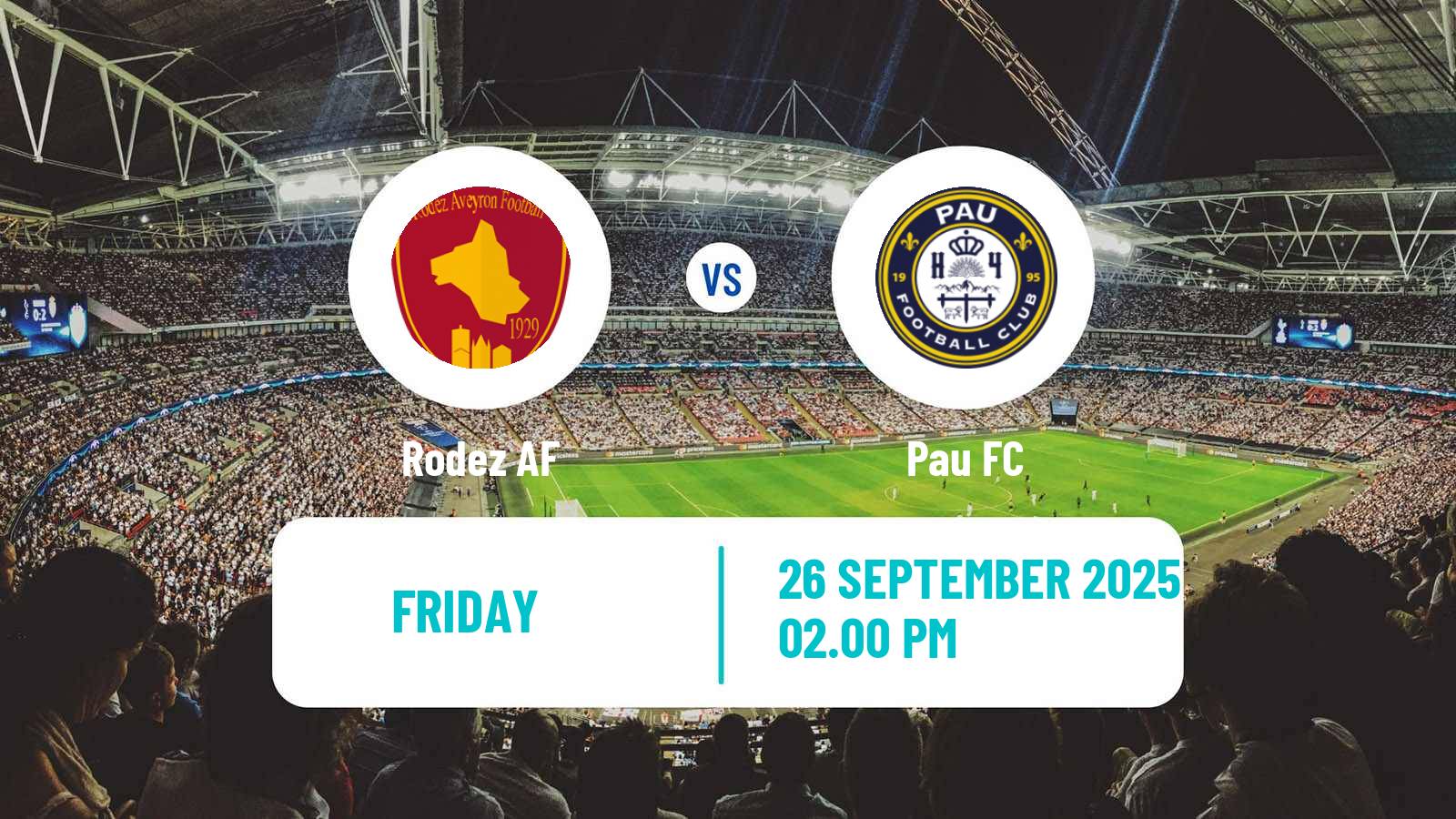 Soccer French Ligue 2 Rodez - Pau
